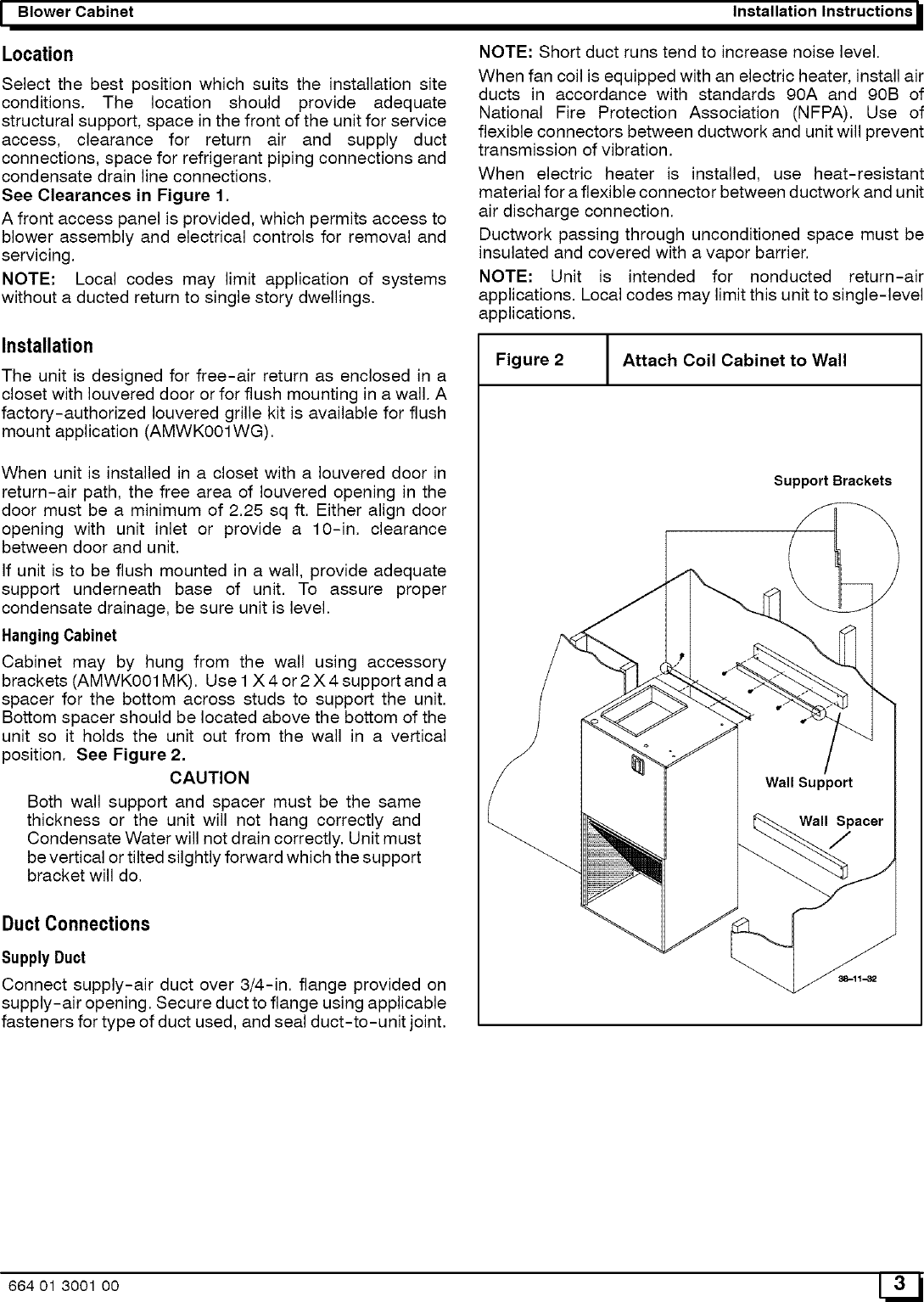 Page 3 of 8 - ICP FWM2400A1 User Manual  AIR HANDLER - Manuals And Guides L0502487