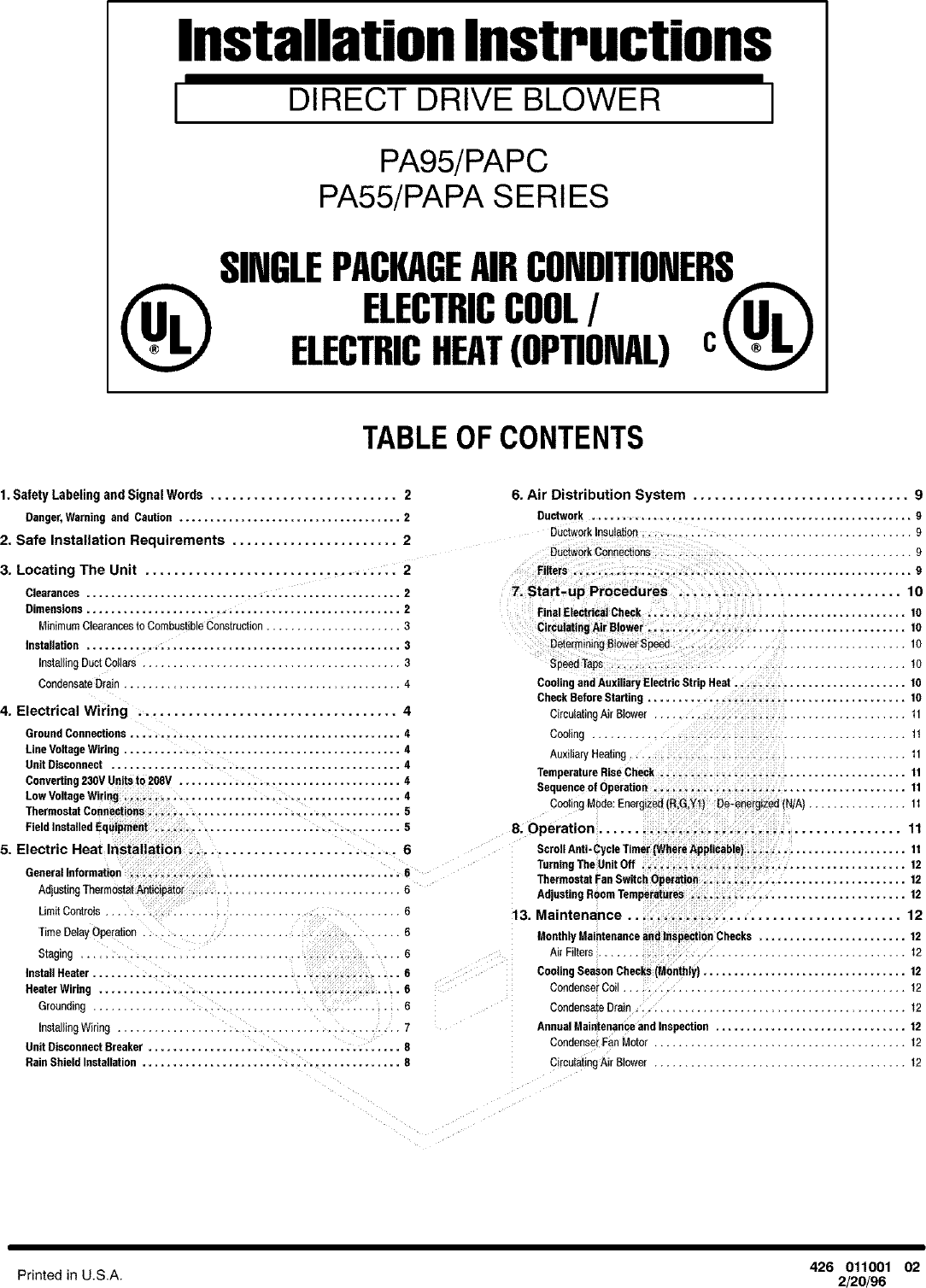 Page 1 of 12 - ICP  Package Units(both Units Combined) Manual L0522838