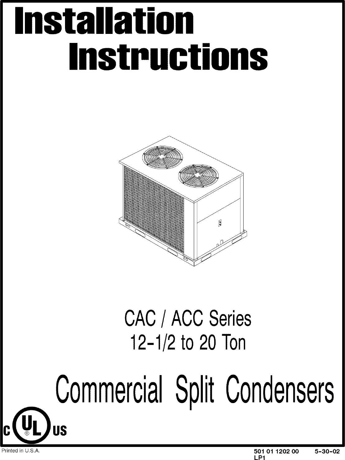 ICP Air Conditioner/heat Pump(outside Unit) Manual L0523208