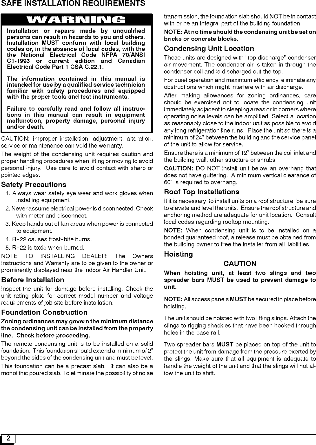Page 2 of 10 - ICP  Air Conditioner/heat Pump(outside Unit) Manual L0523208
