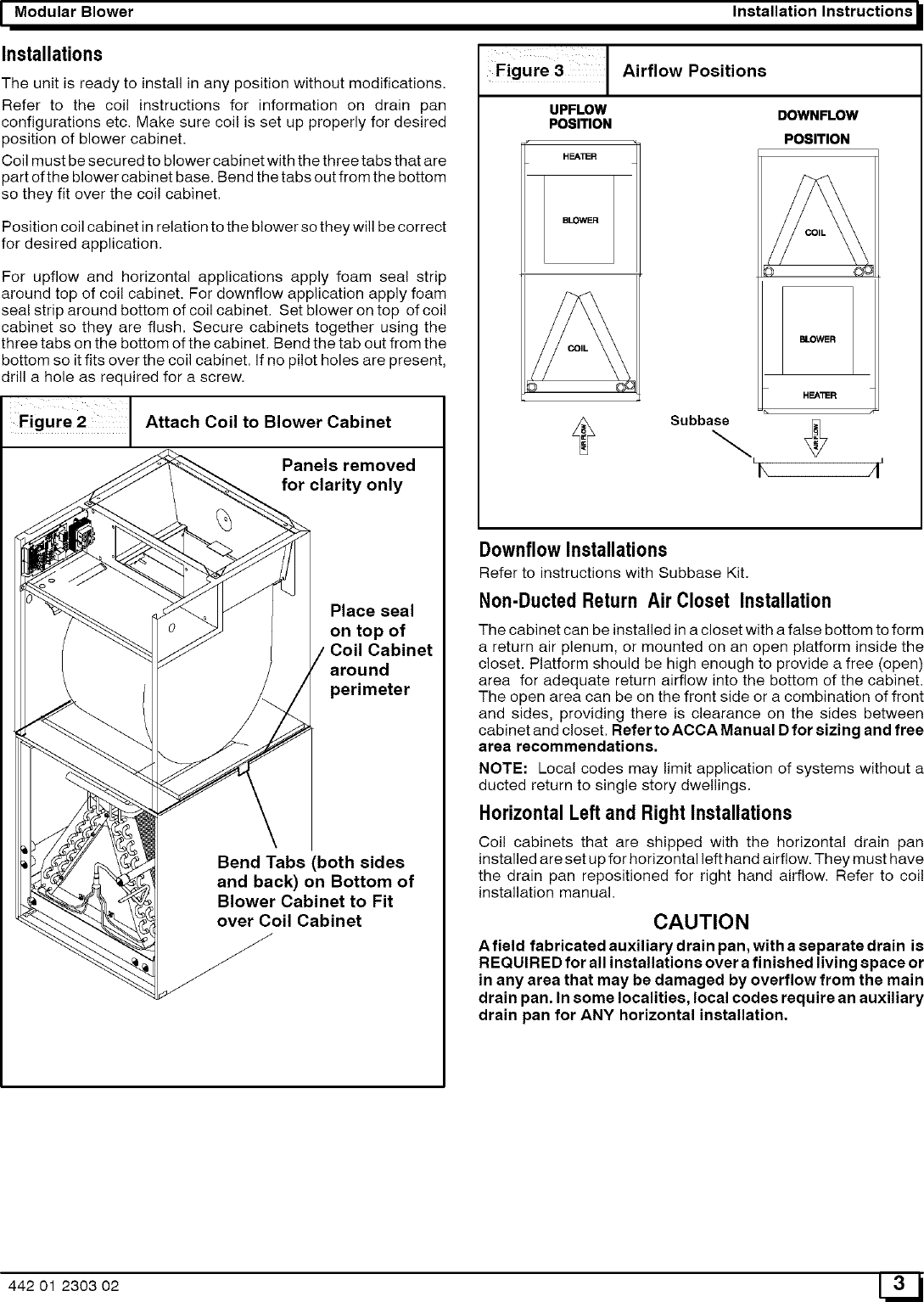 Page 3 of 12 - ICP  Air Handler (indoor Blower&evap) Manual L0523222