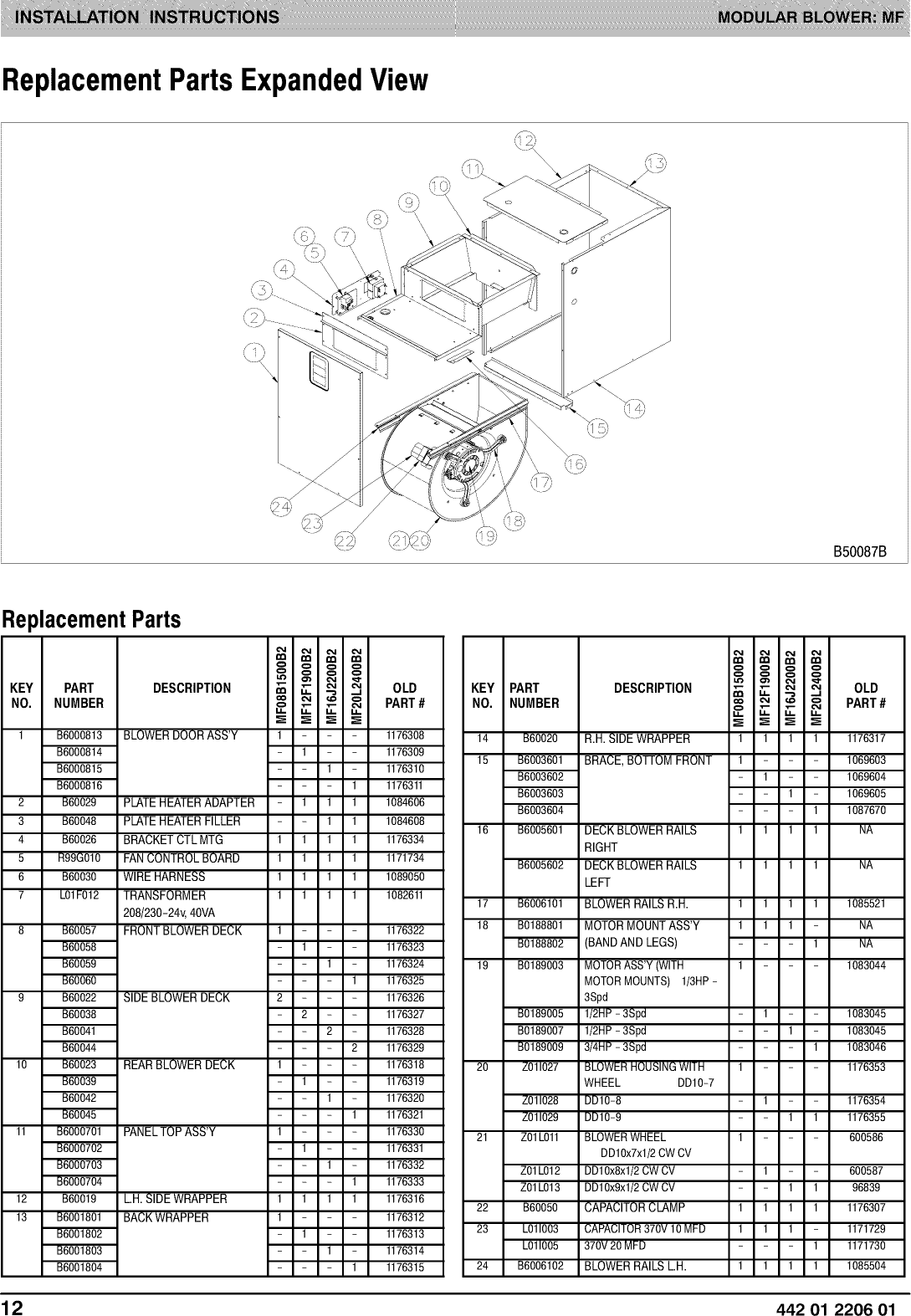 Page 12 of 12 - ICP  Air Handler (indoor Blower&evap) Manual L0909283