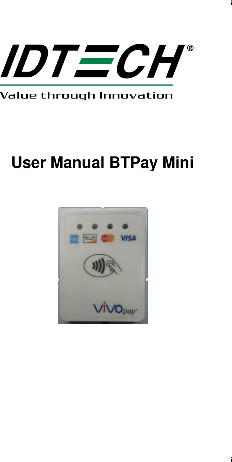 i  i            User Manual BTPay Mini                