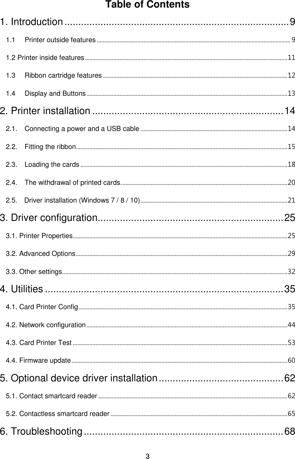 Page 3 of IDP SMART-31 Card Printer User Manual 