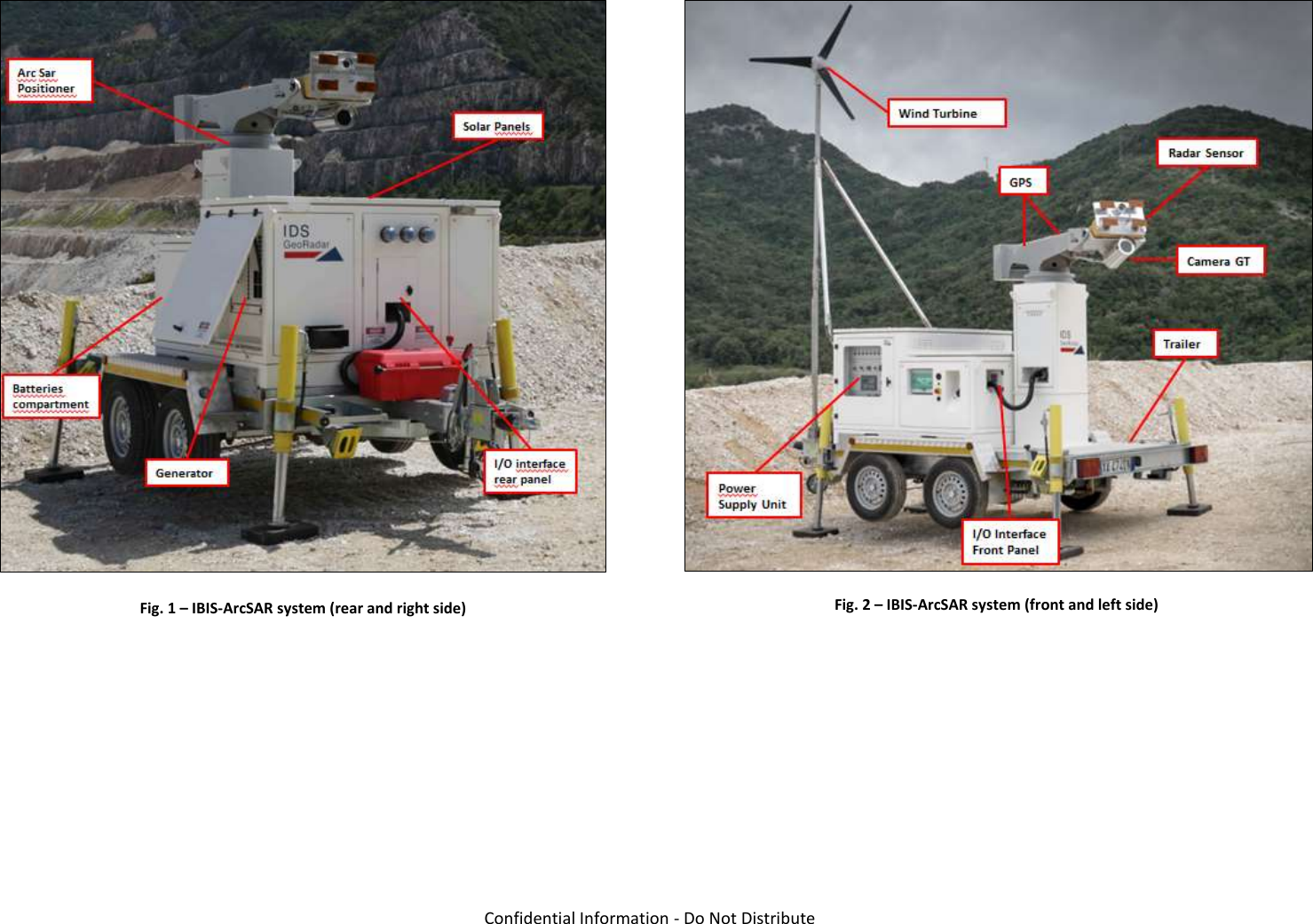   Confidential Information - Do Not Distribute  Fig. 1 – IBIS-ArcSAR system (rear and right side)  Fig. 2 – IBIS-ArcSAR system (front and left side)  