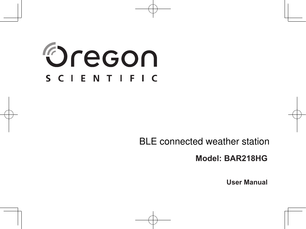Model: BAR218HGUser ManualBLE connected weather station