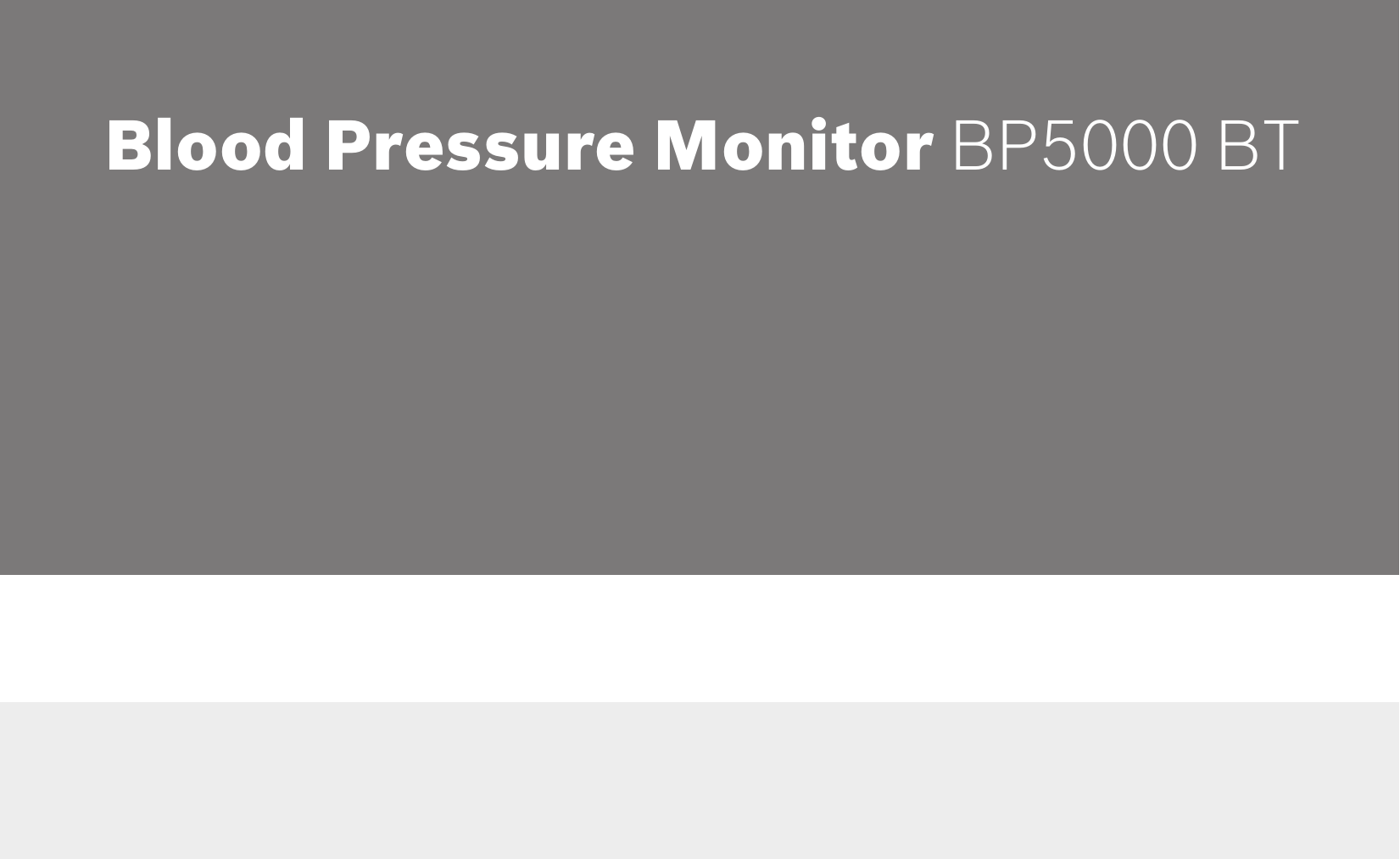 DRAFTDRAFTBlood Pressure Monitor BP5000 BT