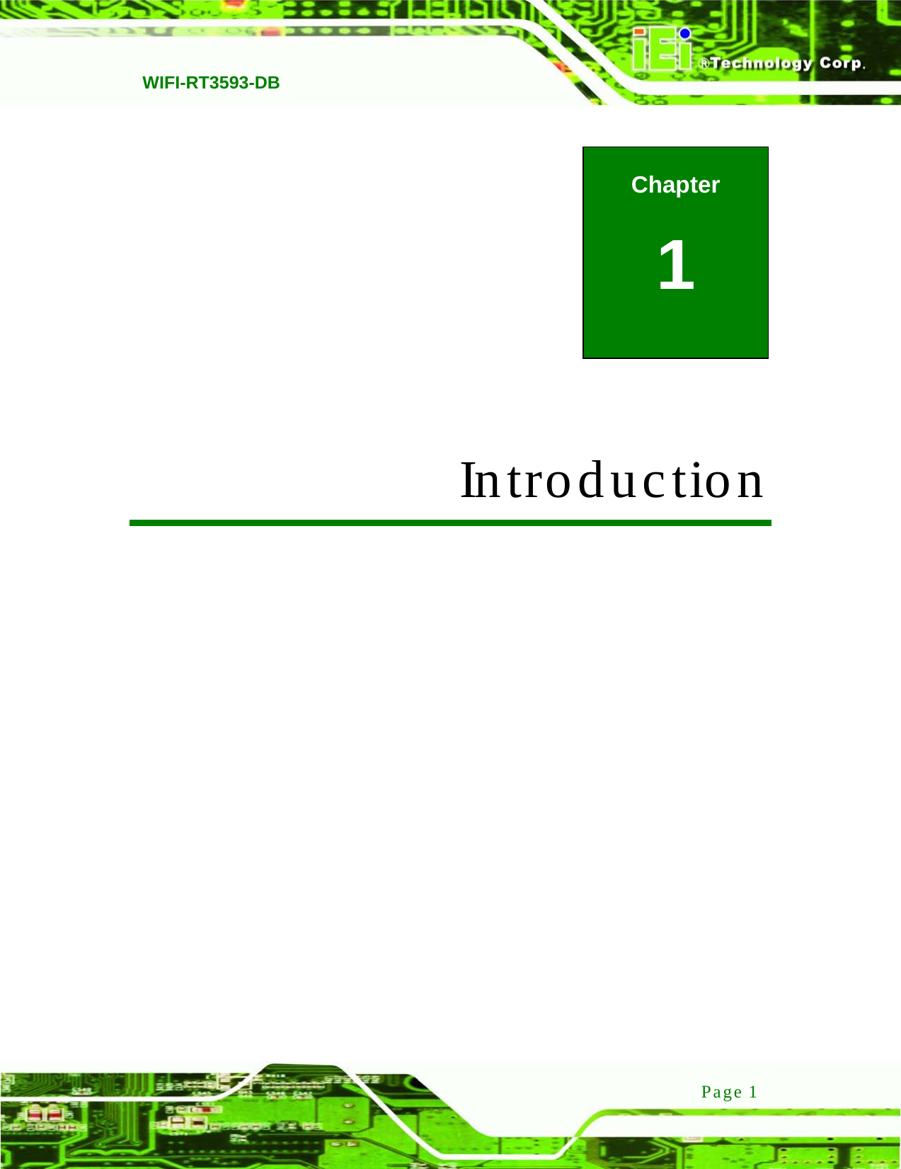   WIFI-RT3593-DB Page 1             1 Introduction Chapter 1 