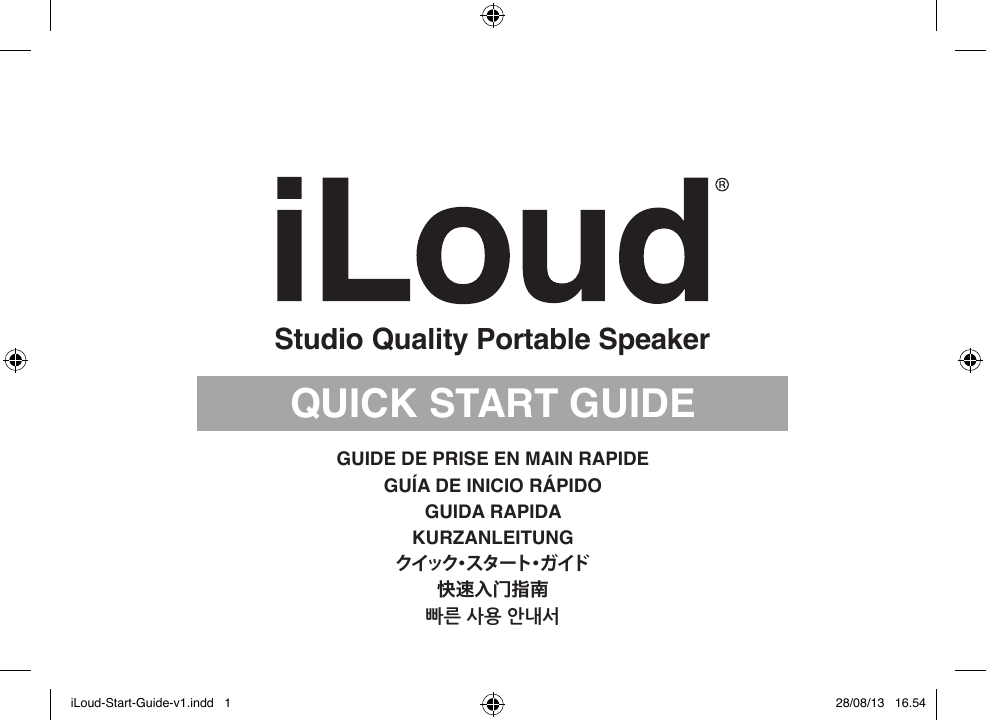 Ik Multimedia Production Srl 017900001 Studio Quality Portable Speaker User Manual