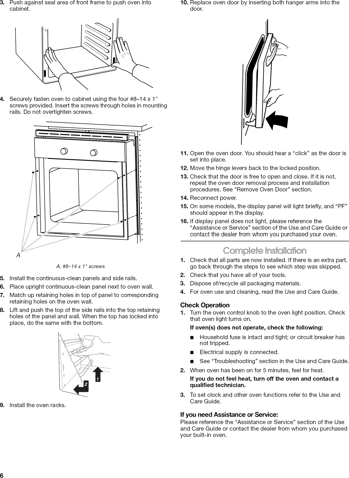 Page 6 of 12 - IKEA  Built In Oven, Electric Manual L0905140