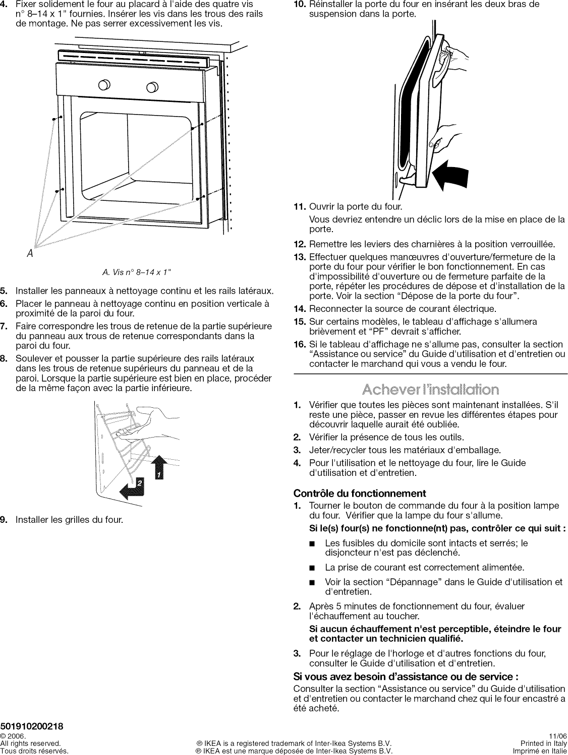 Page 12 of 12 - IKEA  Built In Oven, Electric Manual L0905143