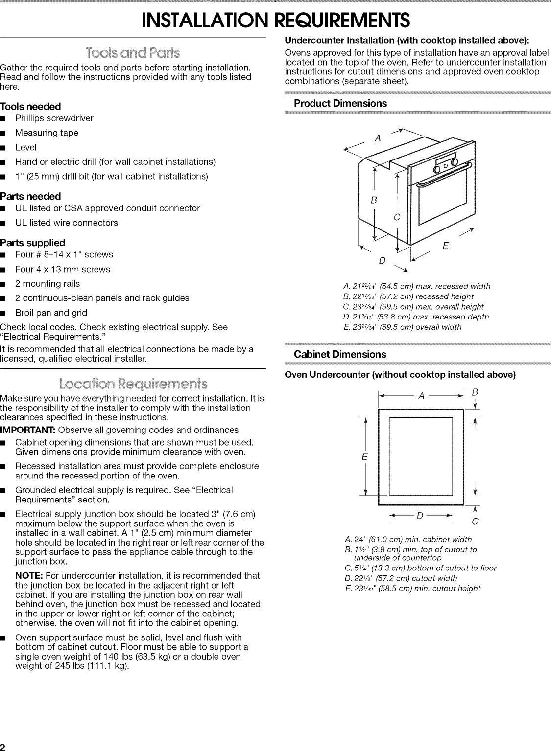 Page 2 of 12 - IKEA  Built In Oven, Electric Manual L0905143
