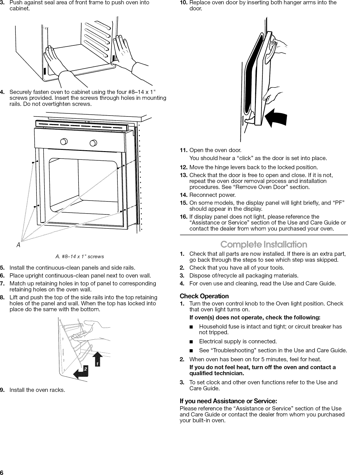 Page 6 of 12 - IKEA  Built In Oven, Electric Manual L0905143