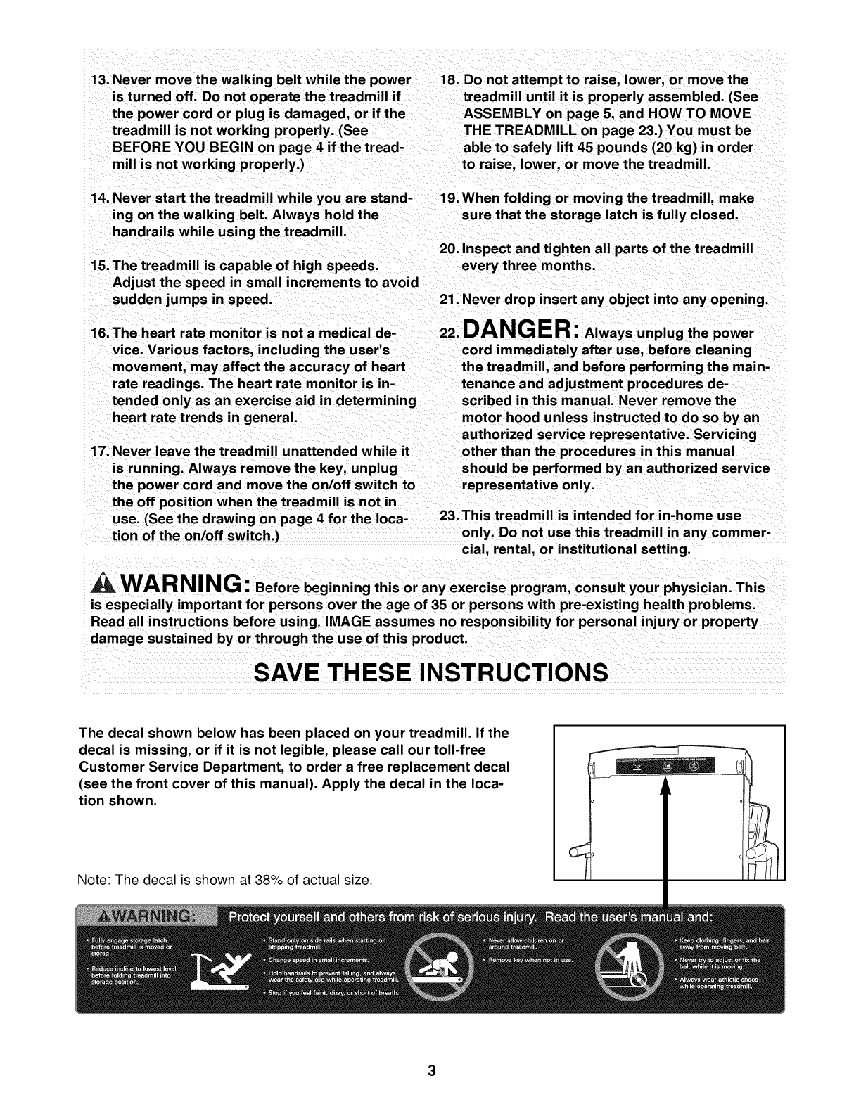 Image Treadmill Manual L0904596