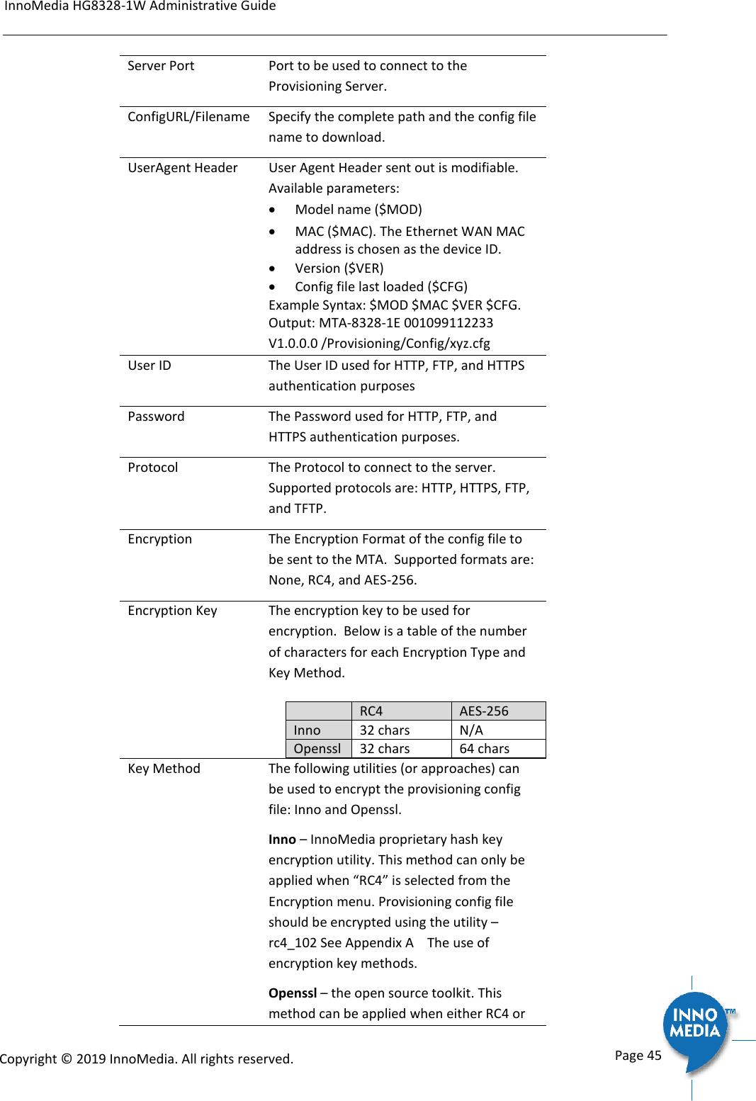 Page 45 of INNOMEDIA TECHNOLOGY HG-W-B03-0001 Smart Speakerphone User Manual