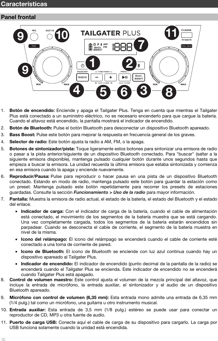 Page 10 of ION Audio IPA98 Wireless Rechargeable Speaker System User Manual 