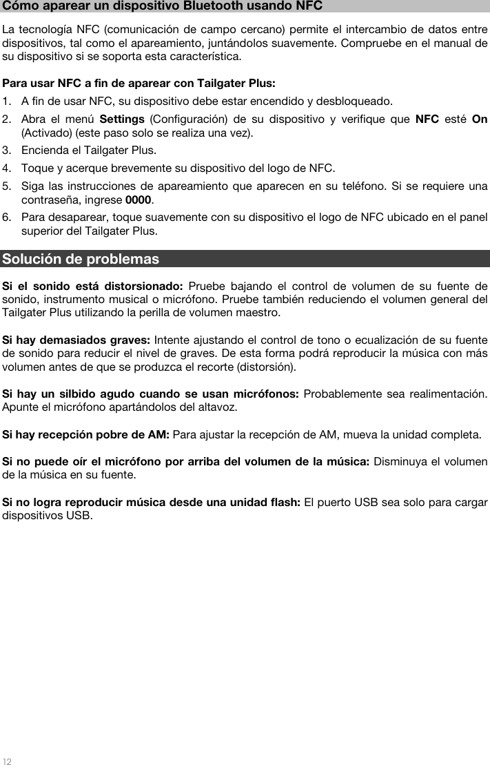 Page 12 of ION Audio IPA98 Wireless Rechargeable Speaker System User Manual 