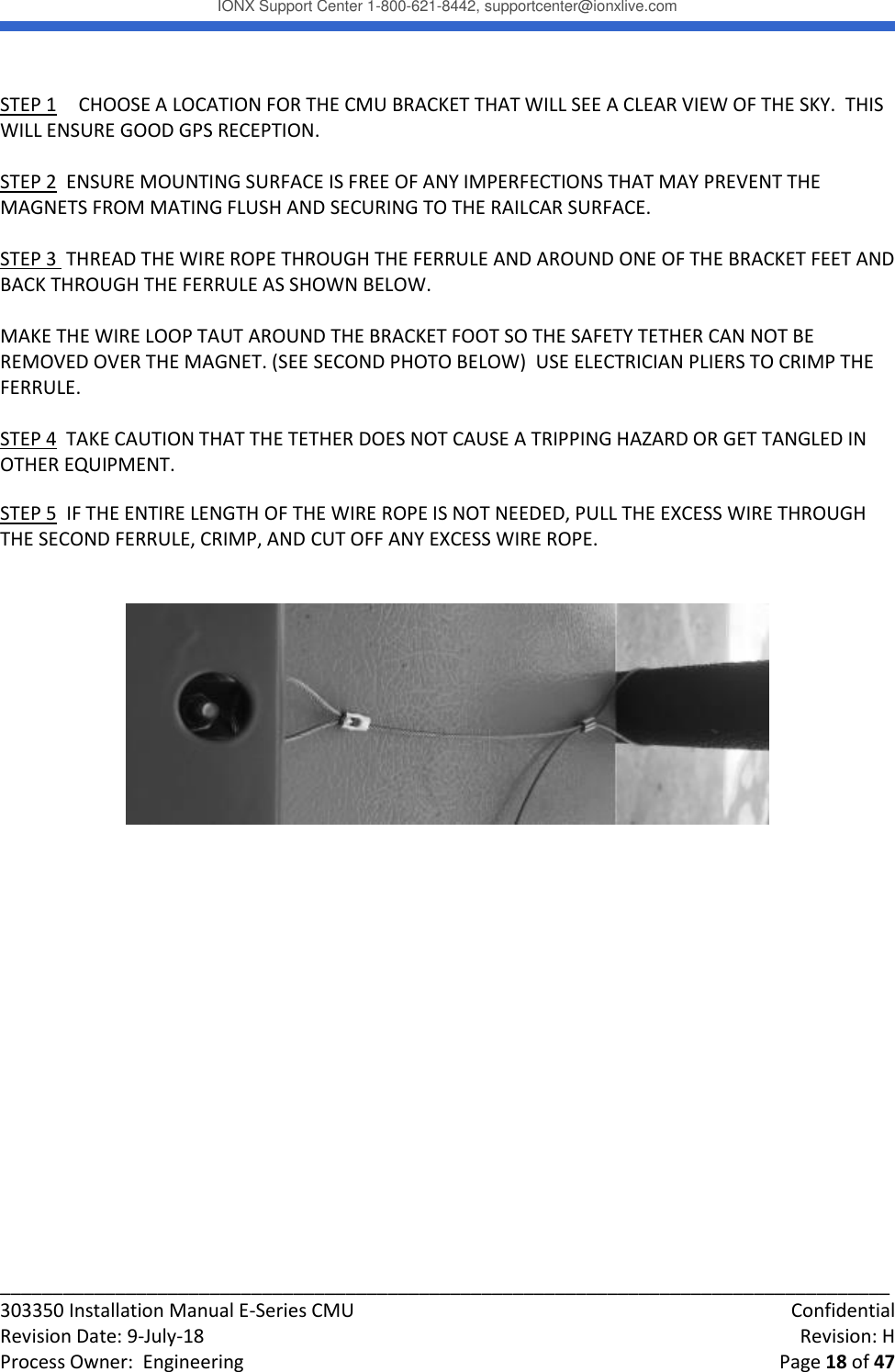 Page 18 of IONX CMUE6-A Communications Manager Unit User Manual Working T4 Install