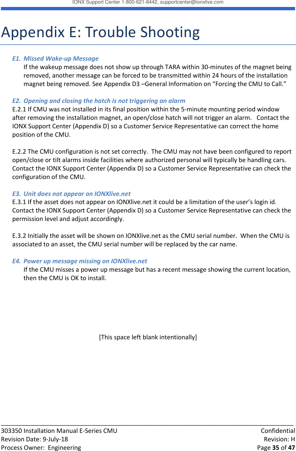 Page 35 of IONX CMUE6-A Communications Manager Unit User Manual Working T4 Install