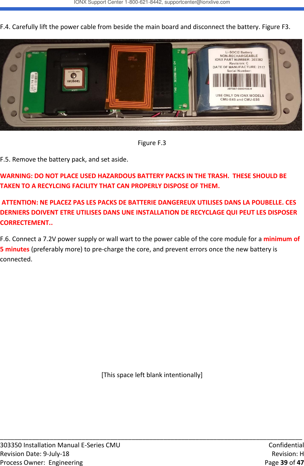Page 39 of IONX CMUE6-A Communications Manager Unit User Manual Working T4 Install