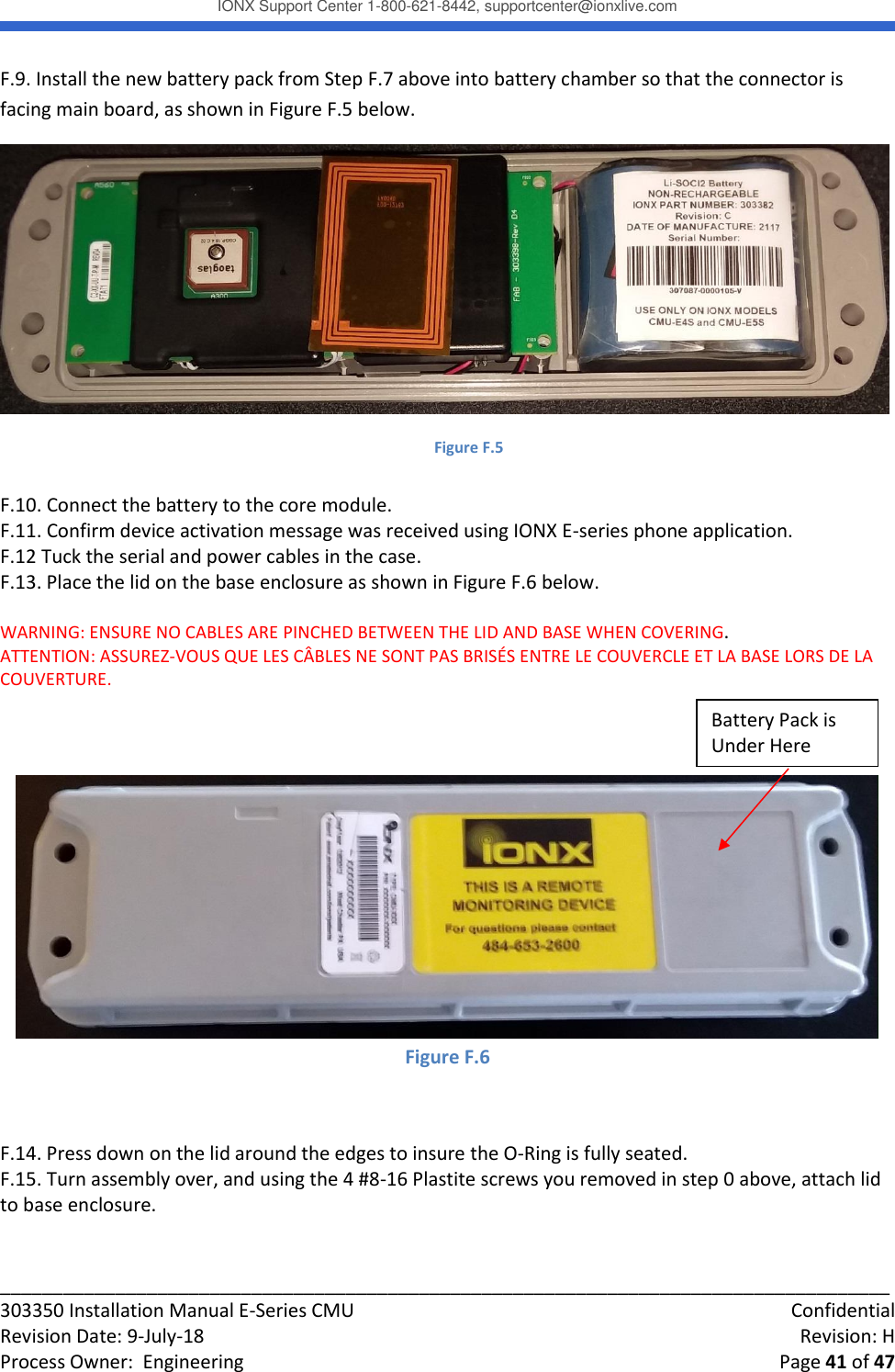 Page 41 of IONX CMUE6-A Communications Manager Unit User Manual Working T4 Install