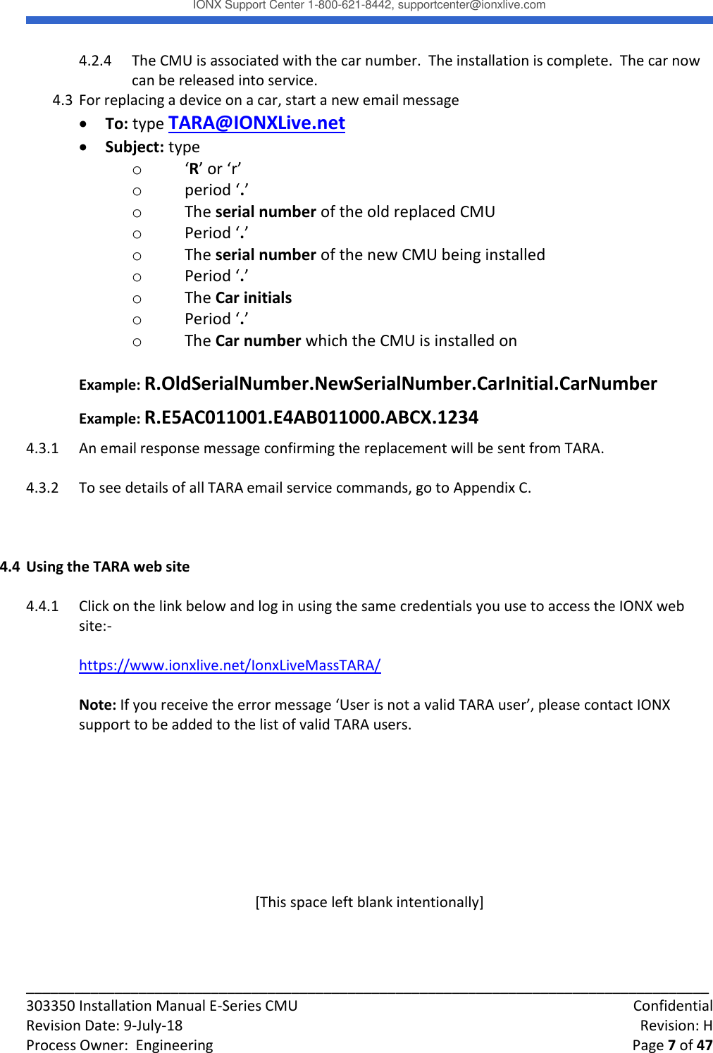 Page 7 of IONX CMUE6-A Communications Manager Unit User Manual Working T4 Install