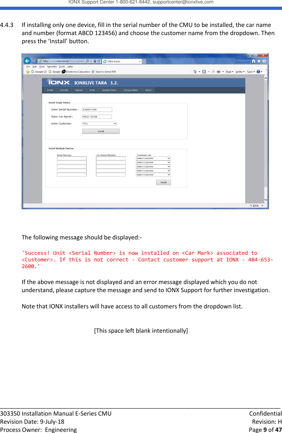 Page 9 of IONX CMUE6-A Communications Manager Unit User Manual Working T4 Install