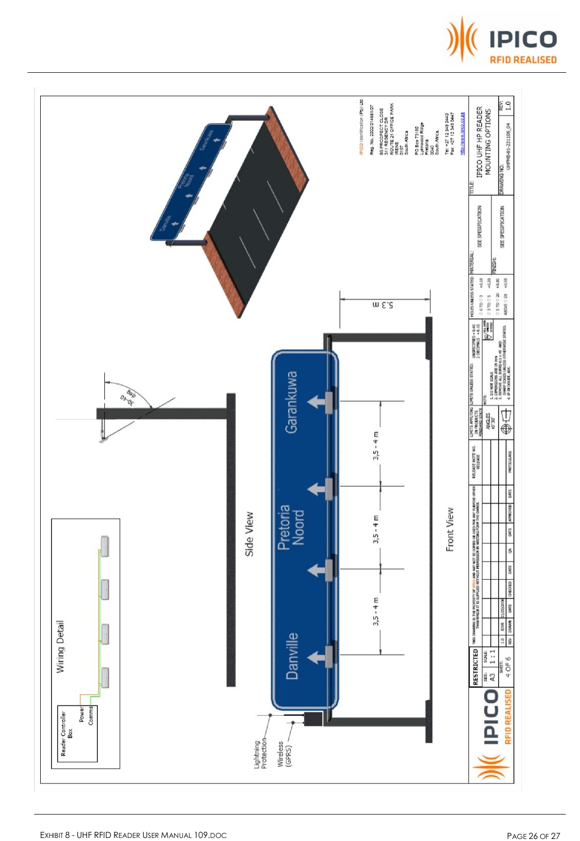    EXHIBIT 8 - UHF RFID READER USER MANUAL 109.DOC  PAGE 26 OF 27   