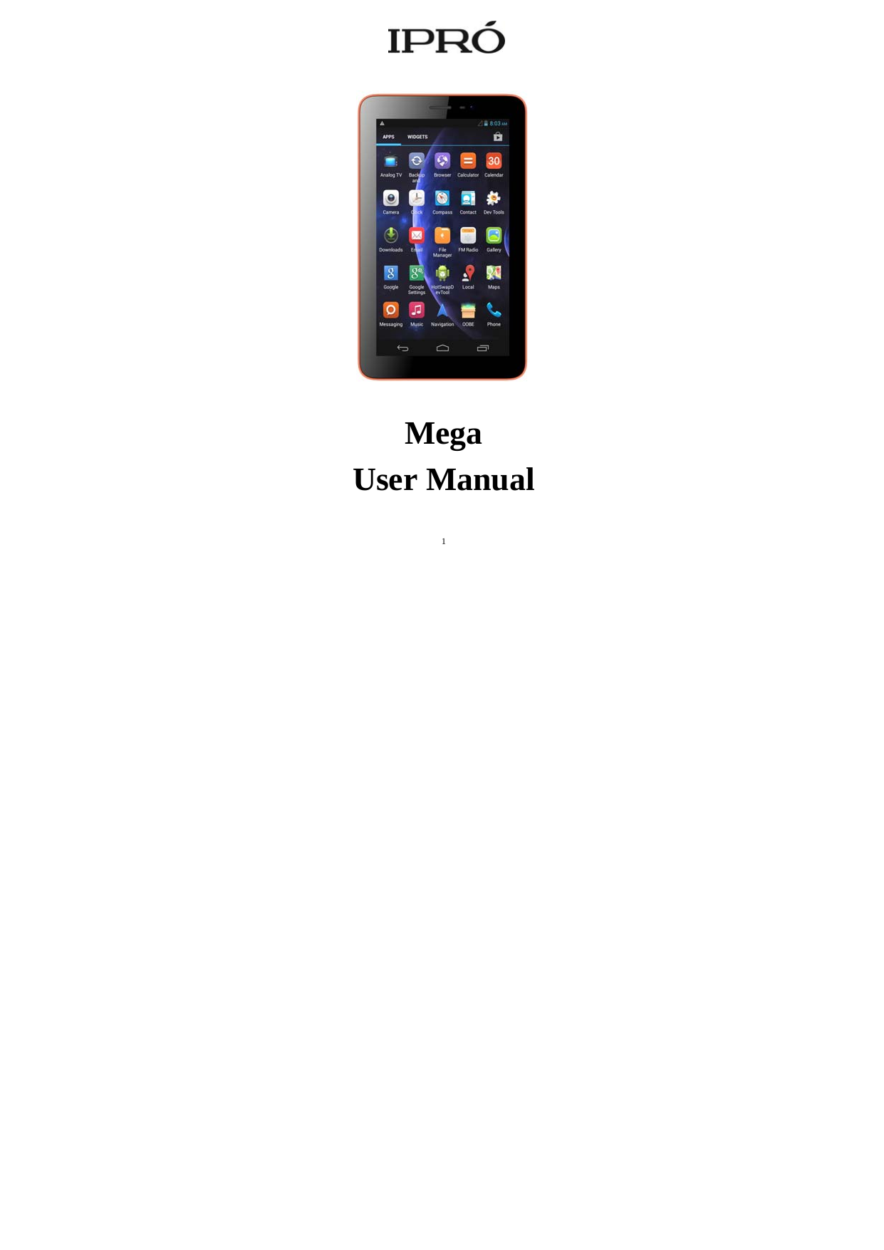  1  Mega User Manual 