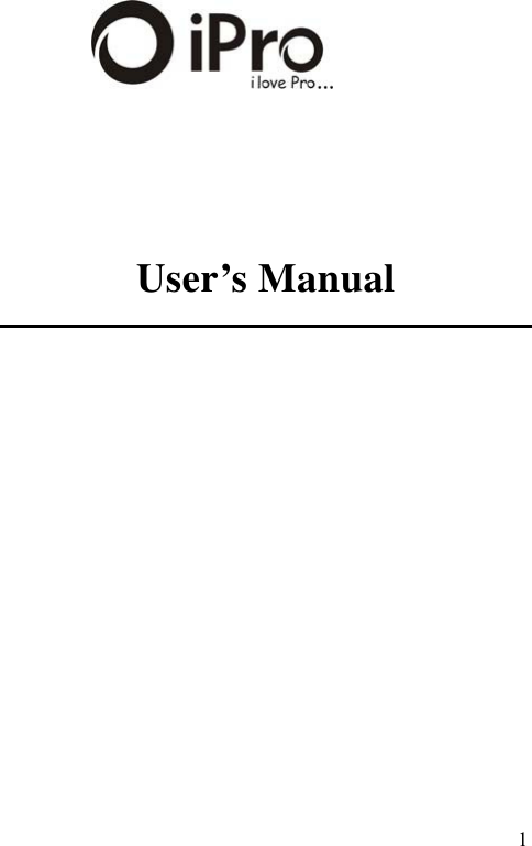   1     User’s Manual         