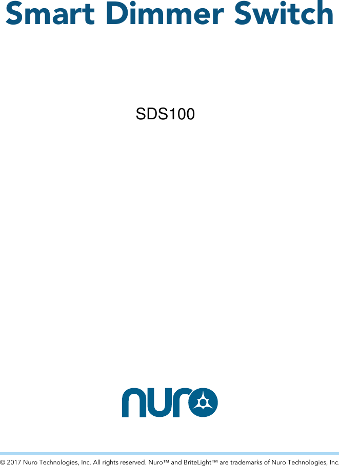 ISH POWER SDS100 Smart dimmer switch User Manual