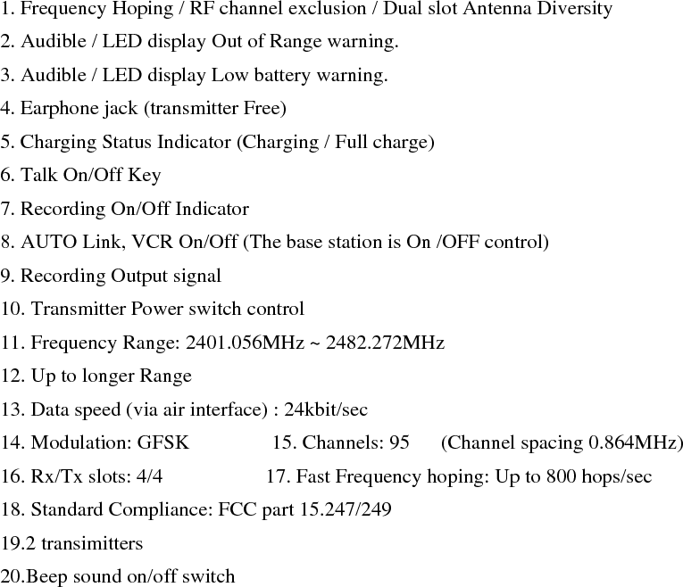              USER’S MANUAL (IMPORTANT SAFETY INSTRUCTIONS &amp; FCC NOTICE)                       
