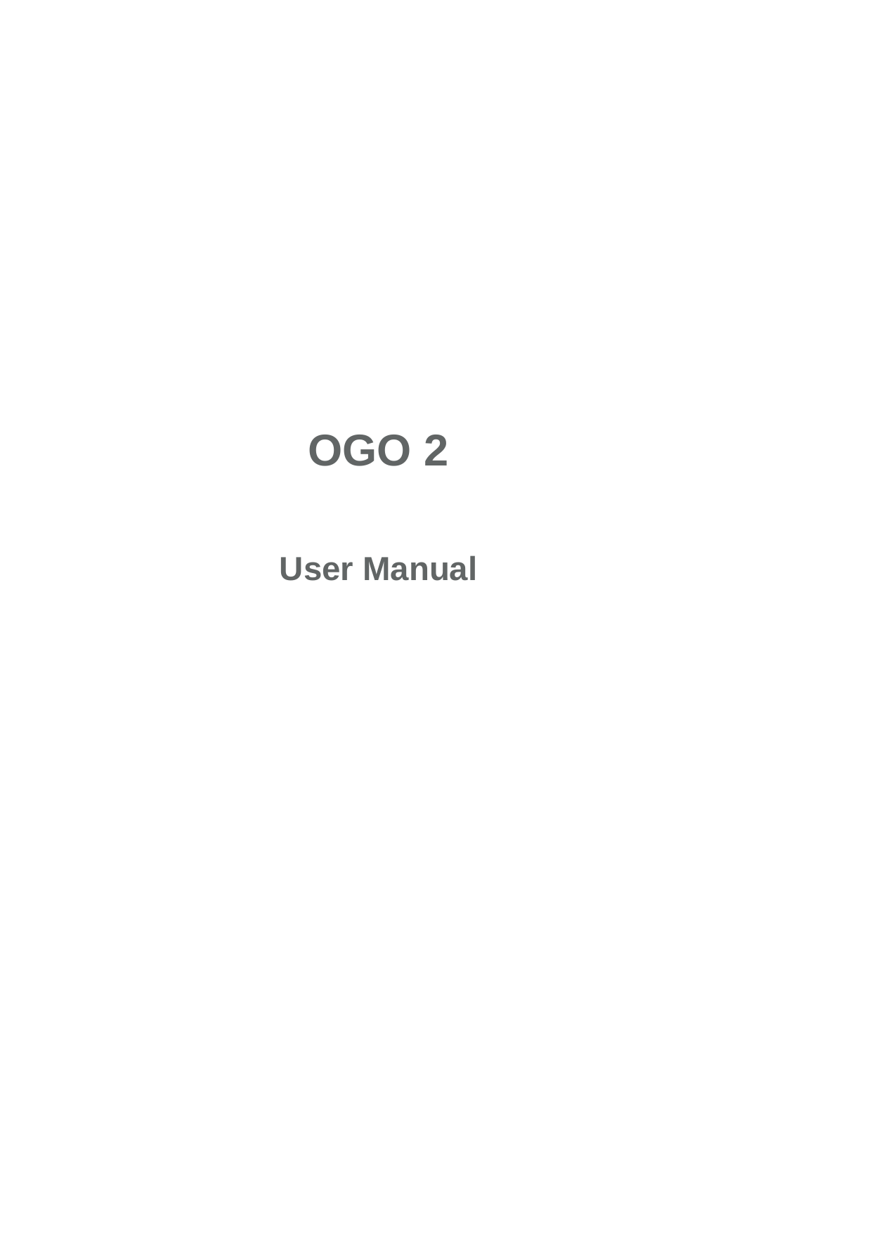         OGO 2   User Manual  
