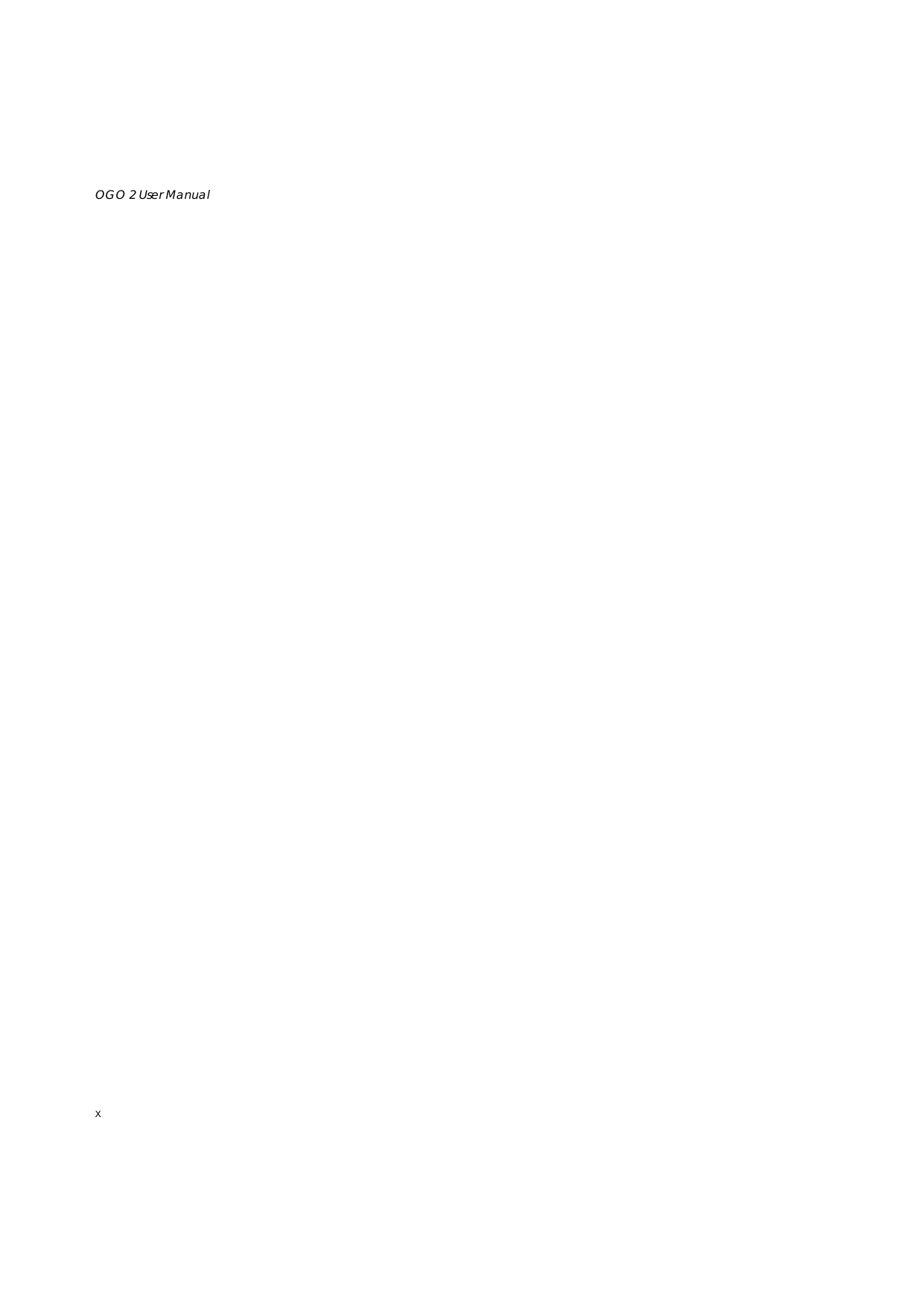 OGO 2 User Manual    x   