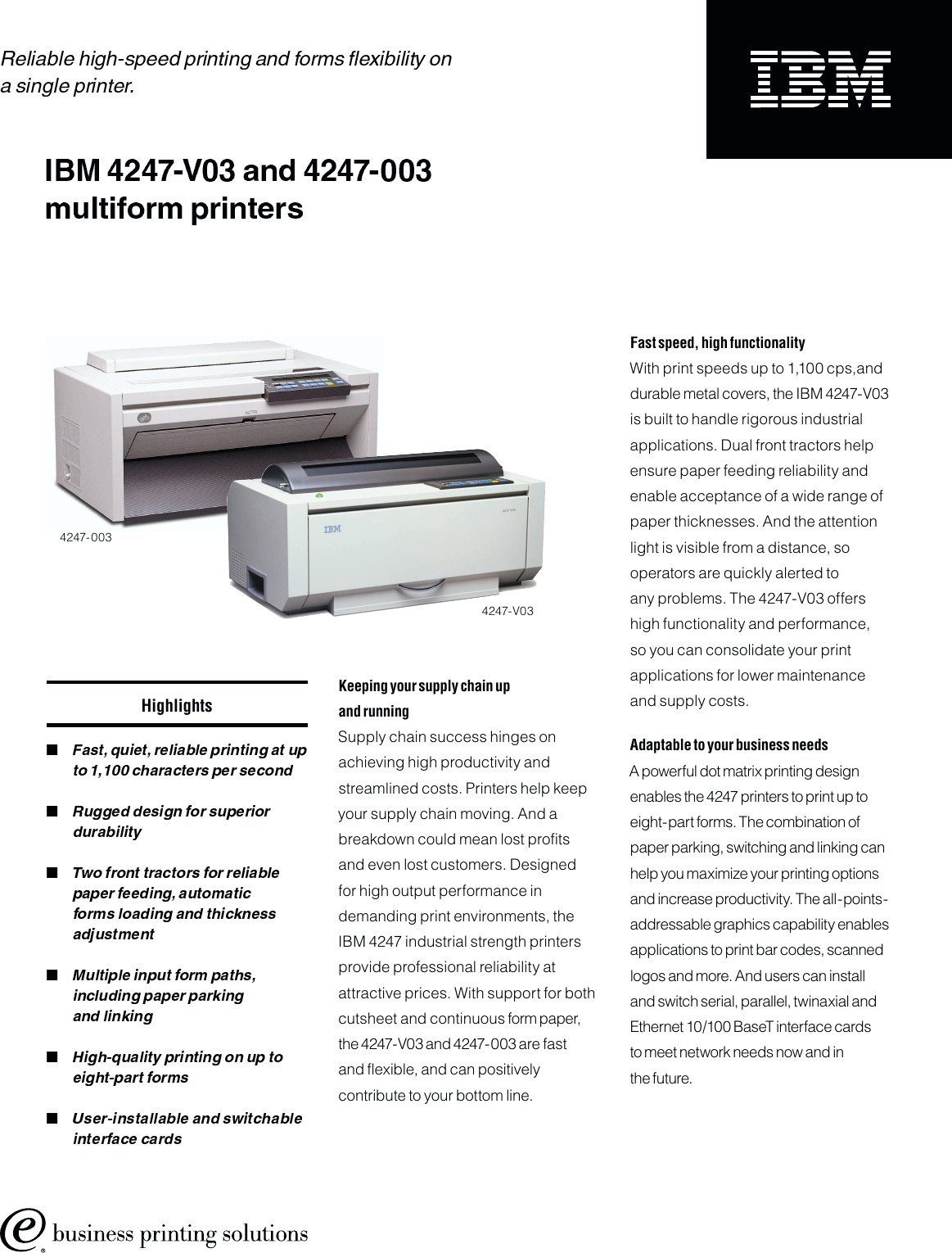 Page 1 of 2 - Ibm Ibm-4247-003-Users-Manual- G544-5304-05 Ibm-4247-003-users-manual