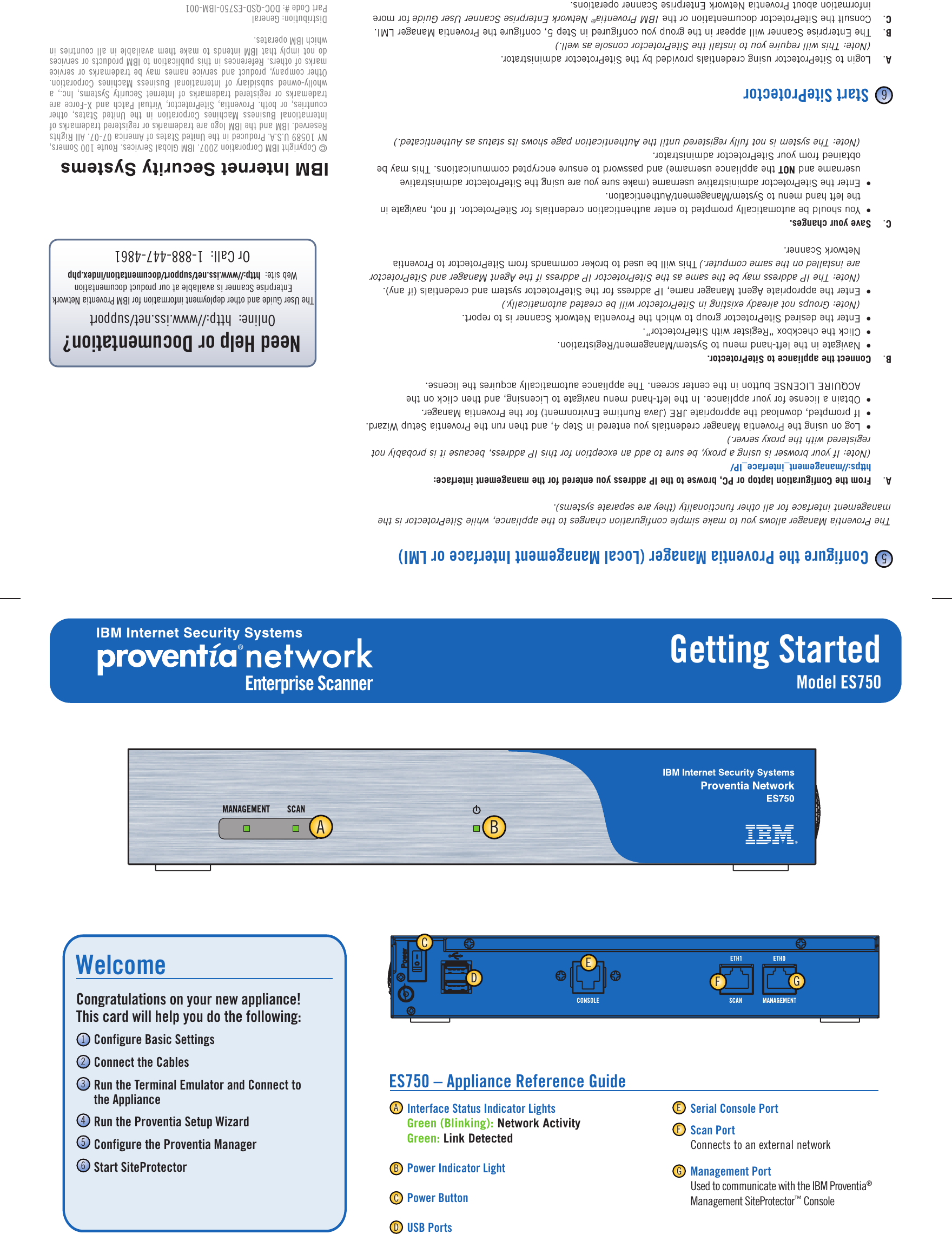 Page 1 of 3 - Ibm Ibm-Management-Siteprotector-Es750-Users-Manual- GSC_fold_GX4002  Ibm-management-siteprotector-es750-users-manual