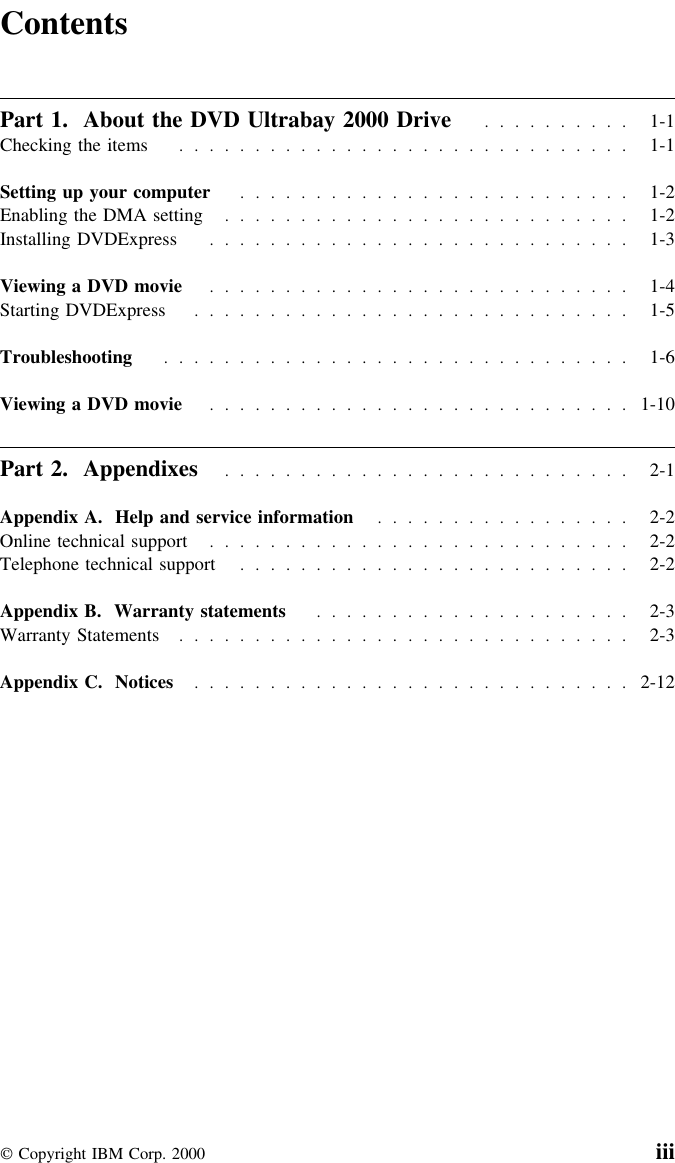 Page 3 of 10 - Ibm Ibm-Thinkpad-2000-Users-Manual-  Ibm-thinkpad-2000-users-manual
