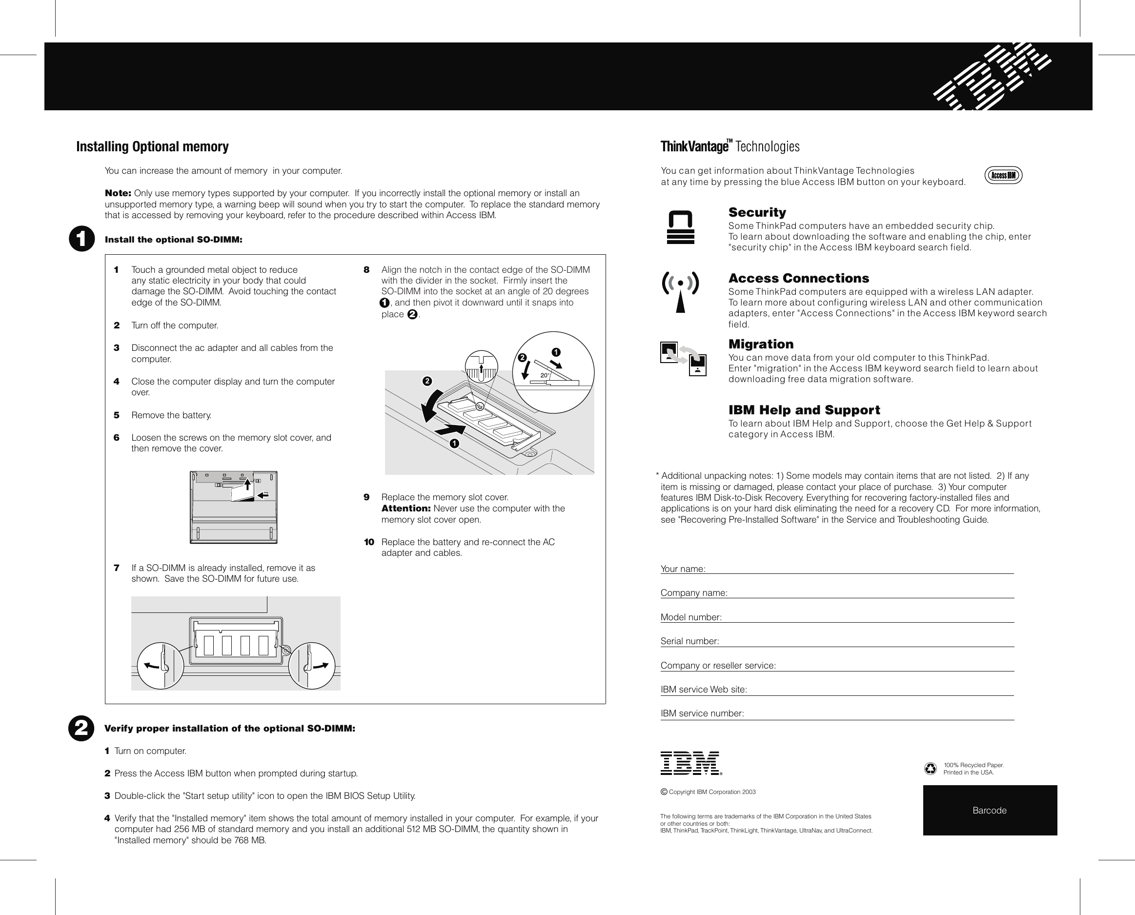 Page 2 of 2 - Ibm Ibm-Thinkpad-92P1989-Users-Manual-  Ibm-thinkpad-92p1989-users-manual