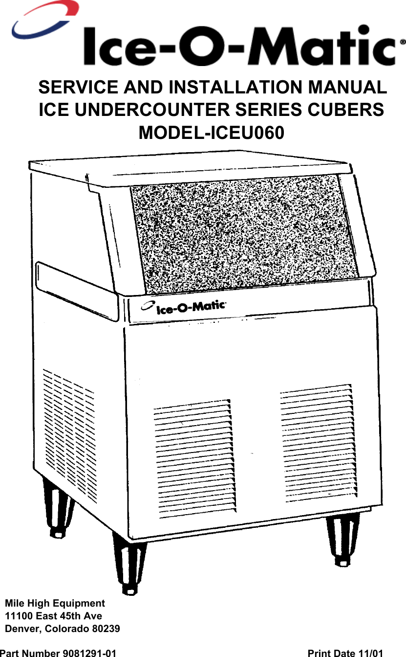 Ice O Matic Iceu060 Users Manual Copy Of COVERSM