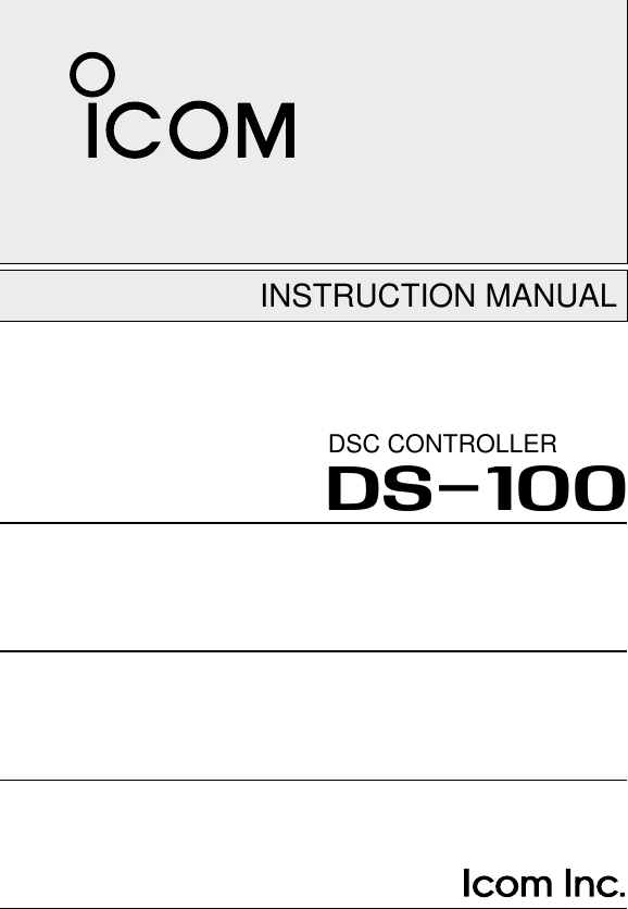User Guide Icom Icom Ds 100 Users Manual
