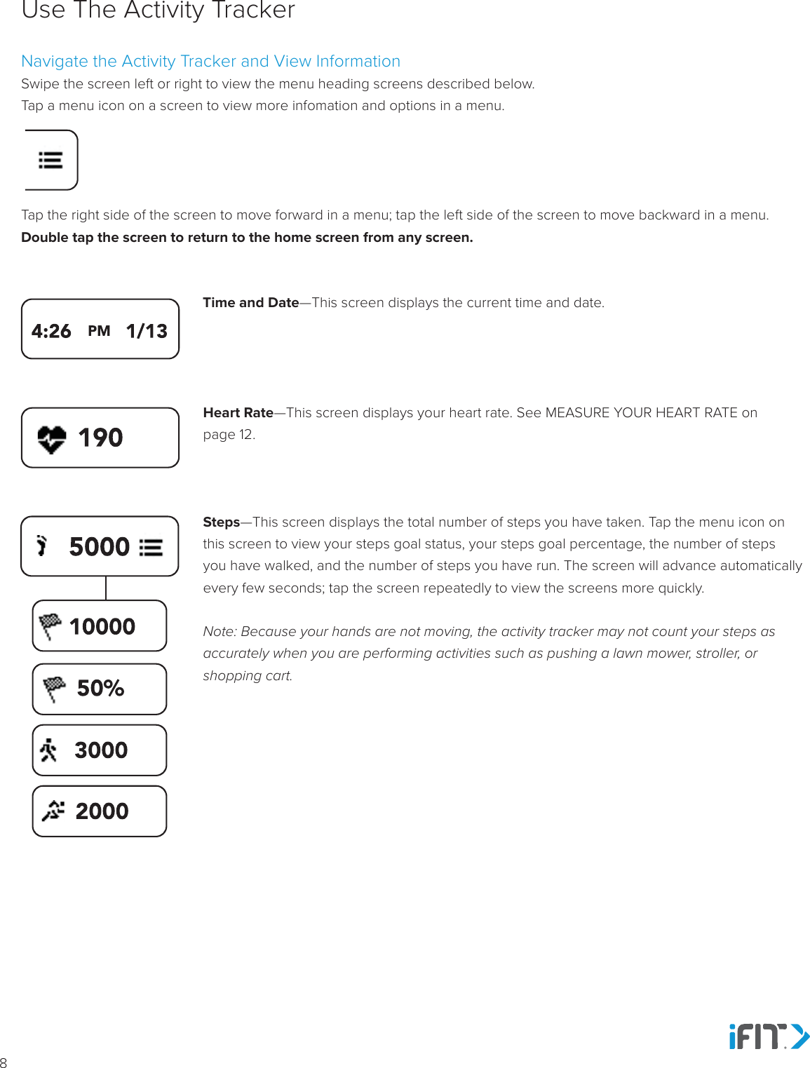 Page 10 of Icon Health and Fitness VUEHR15 Vue HR User Manual IFNHRD115 0 390771 EN  indd