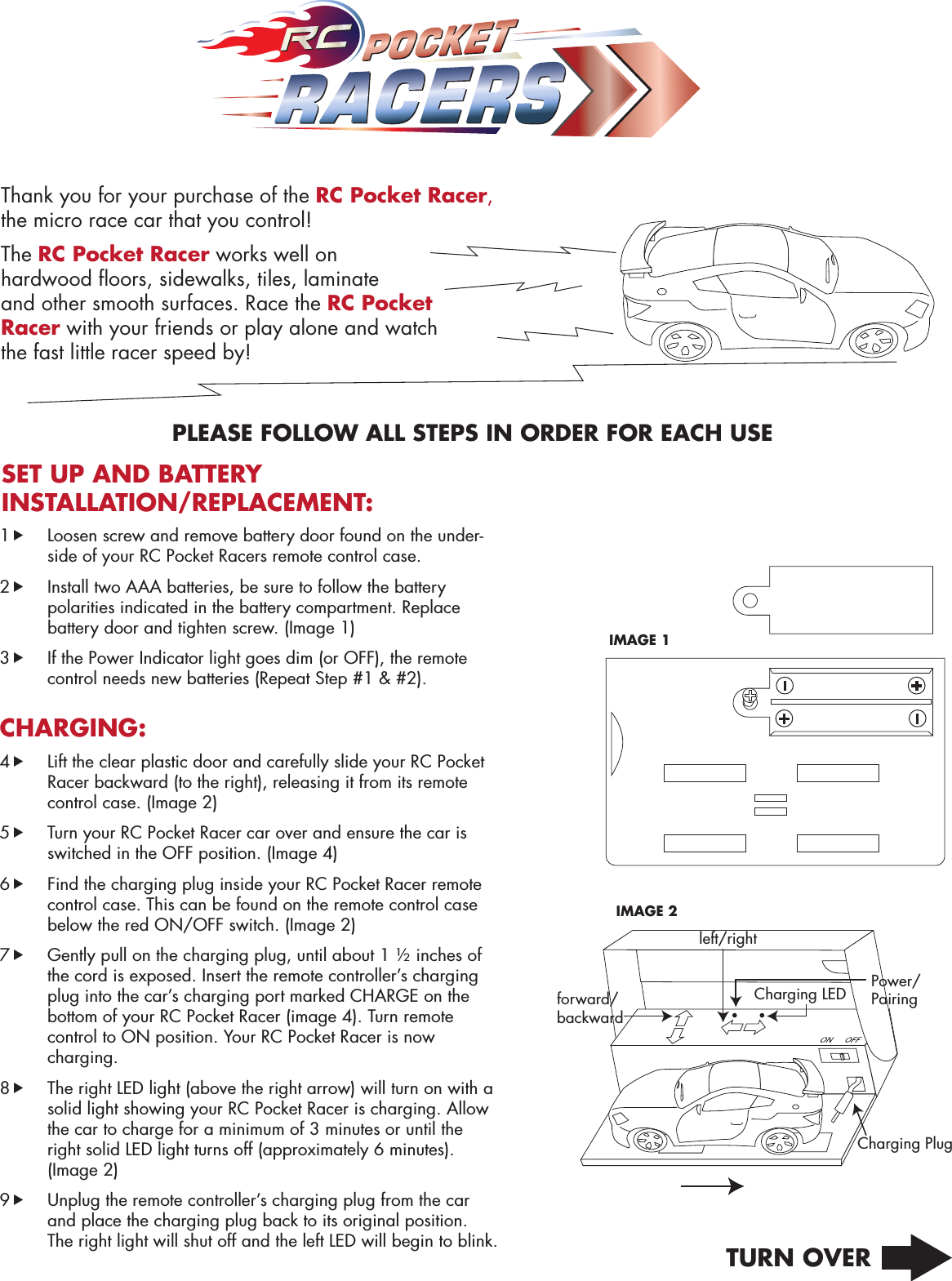 Ideavillage PKRACERV Pocket Racers User Manual PocketRacersIM 10