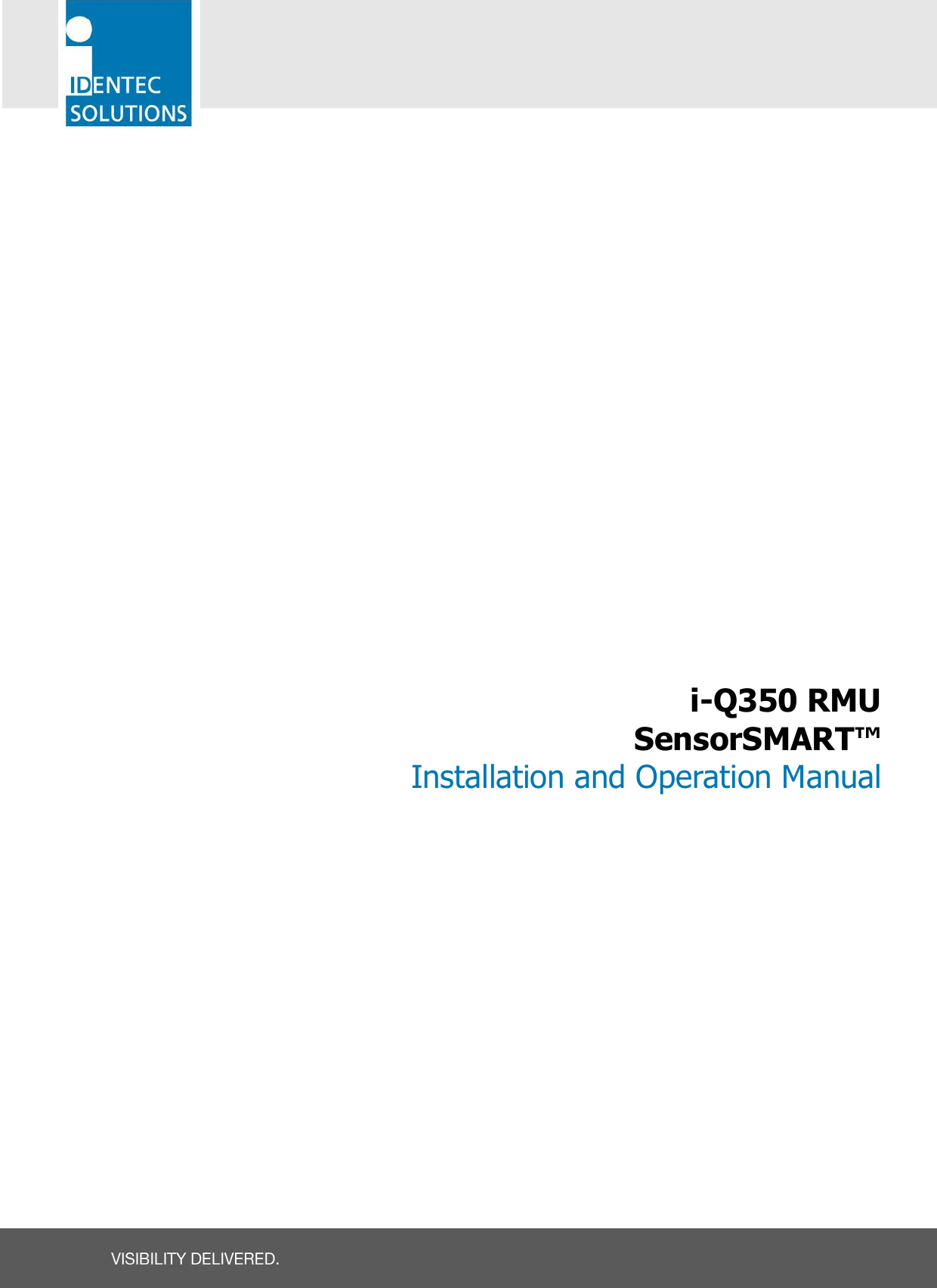                          i-Q350 RMU SensorSMART™ Installation and Operation Manual 