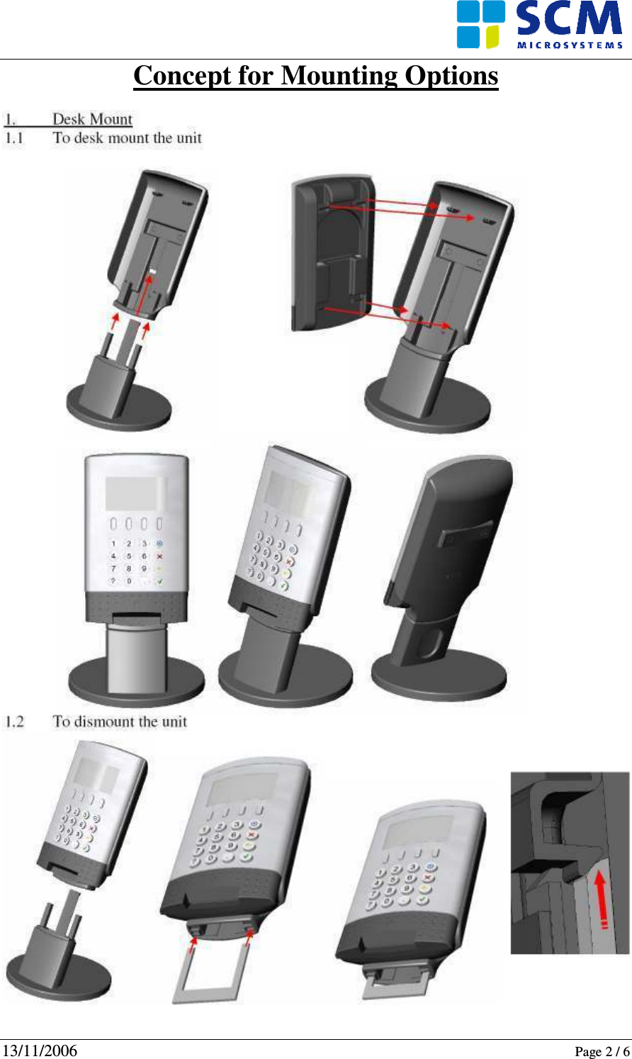     13/11/2006   Page 2 / 6  Concept for Mounting Options   