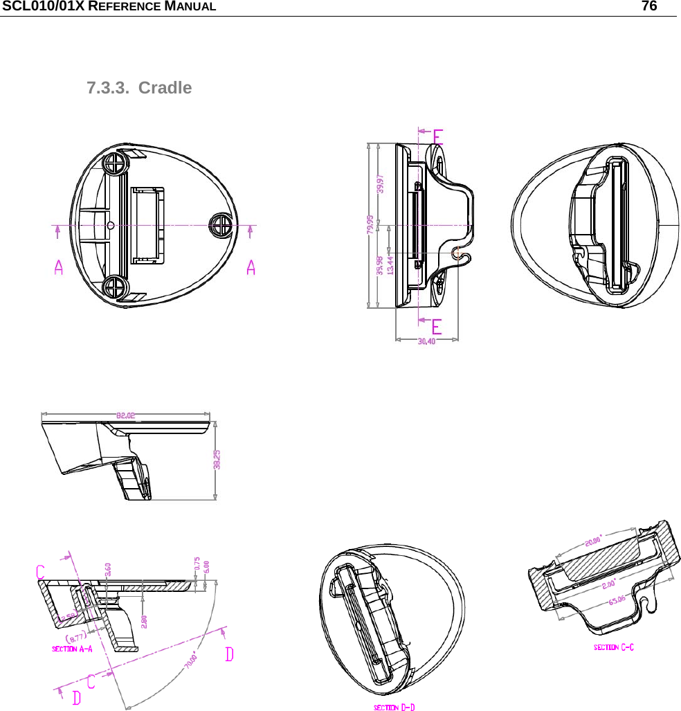 SCL010/01X REFERENCE MANUAL   76 7.3.3. Cradle    