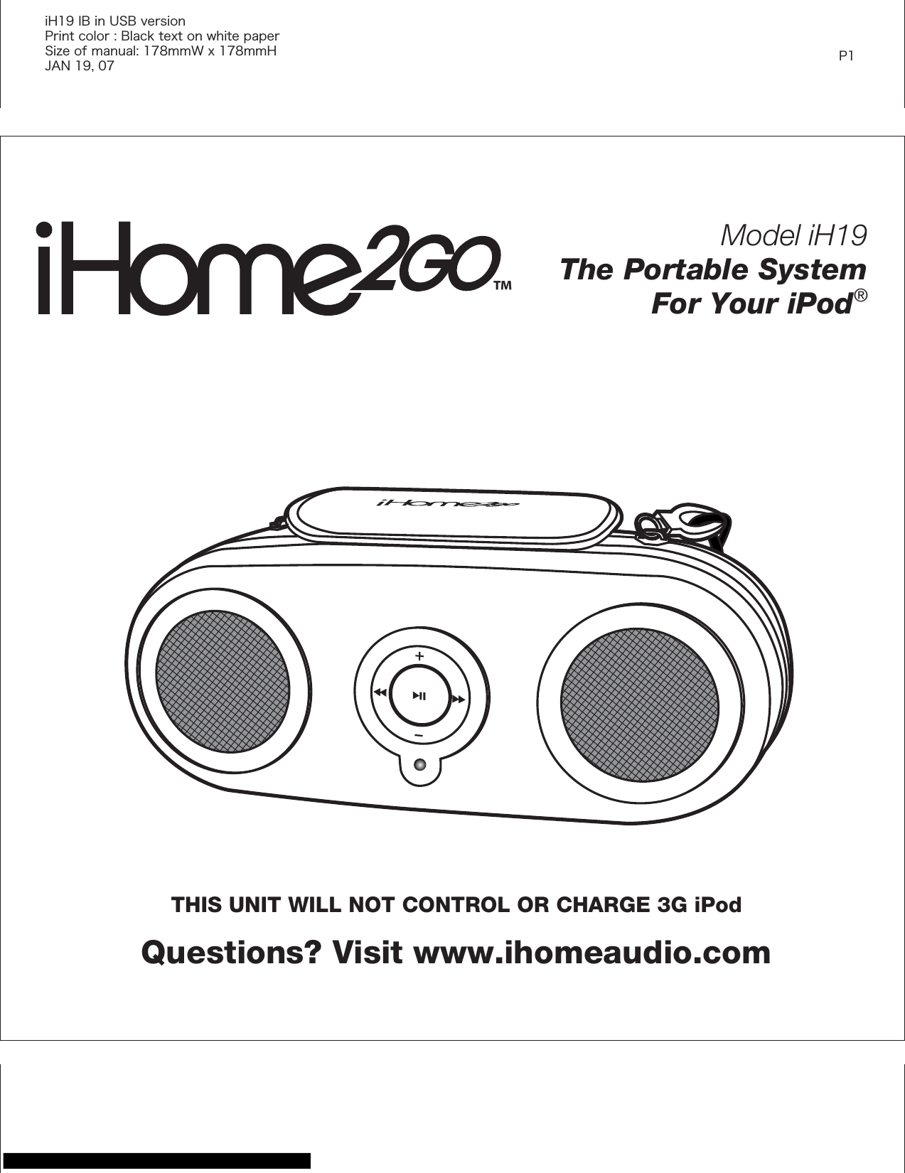 Page 1 of 10 - Ihome Ihome-2Go-Ih19-Quick-Start-Guide-820245 ManualsLib - Makes It Easy To Find Manuals Online! User Manual