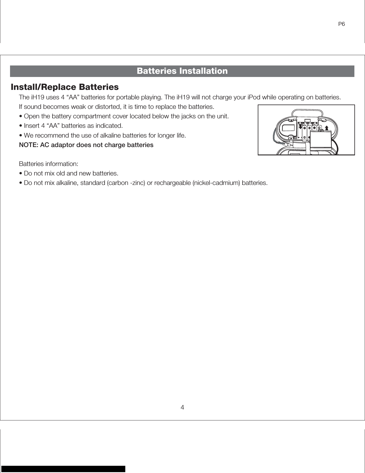 Page 6 of 10 - Ihome Ihome-2Go-Ih19-Quick-Start-Guide-820245 ManualsLib - Makes It Easy To Find Manuals Online! User Manual