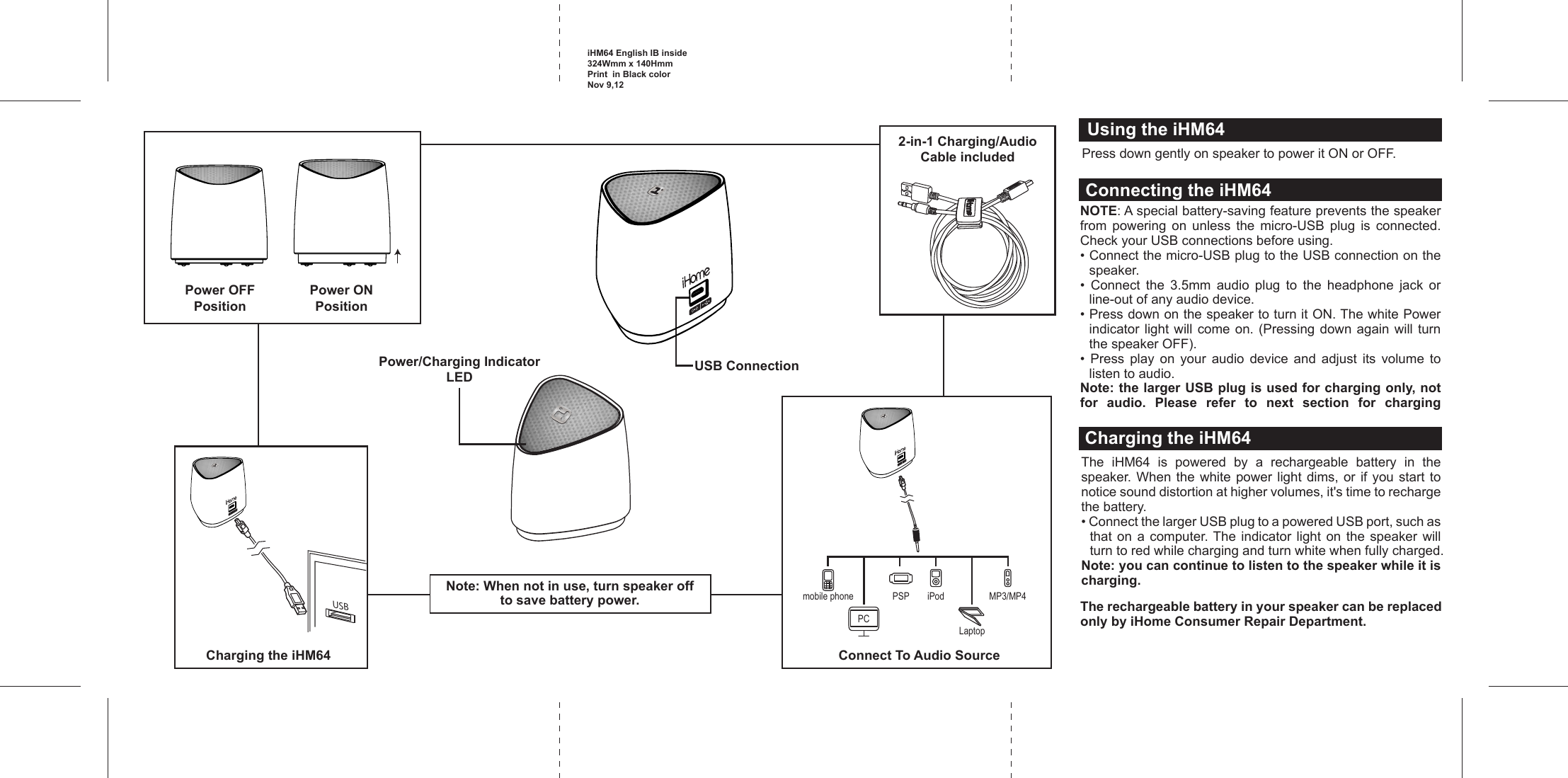 Page 2 of 2 - Ihome Ihome-Hm64-Users-Manual- IHM64 IB 110912 Ihome-hm64-users-manual