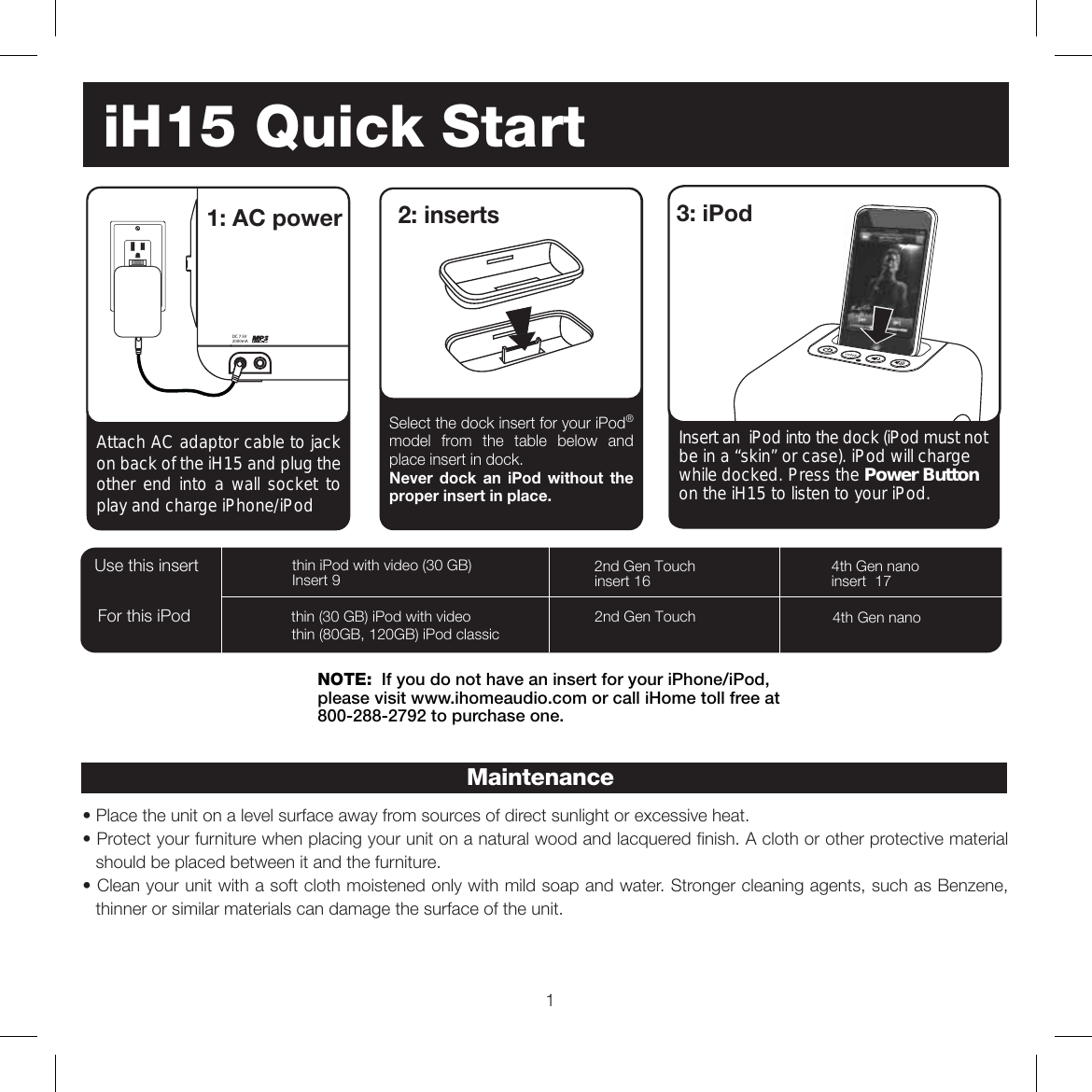 Page 3 of 8 - Ihome Ihome-Ih15-Users-Manual- Ihome-ih15-users-manual