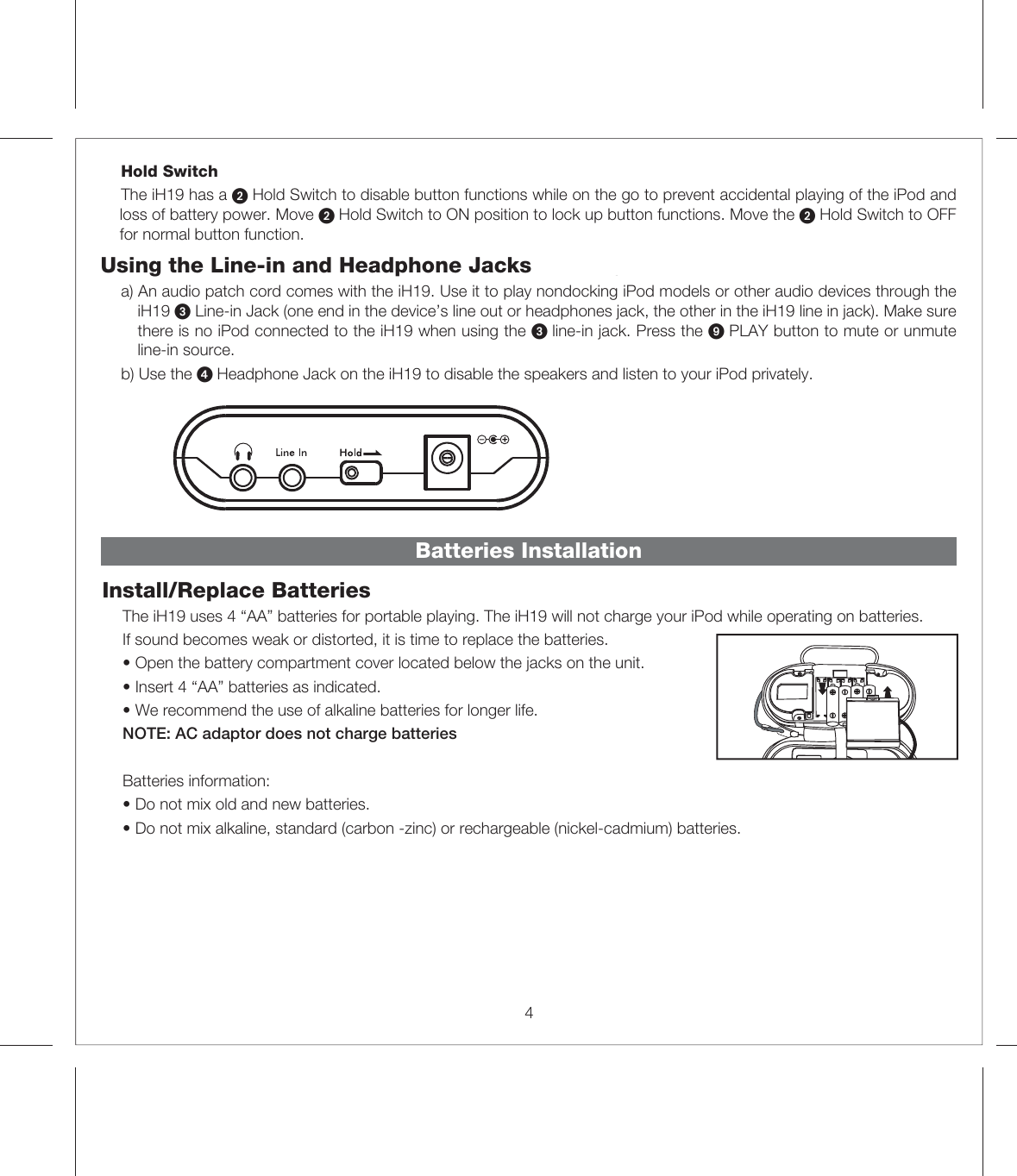 Page 6 of 10 - Ihome Ihome-Ih19-Users-Manual-  Ihome-ih19-users-manual